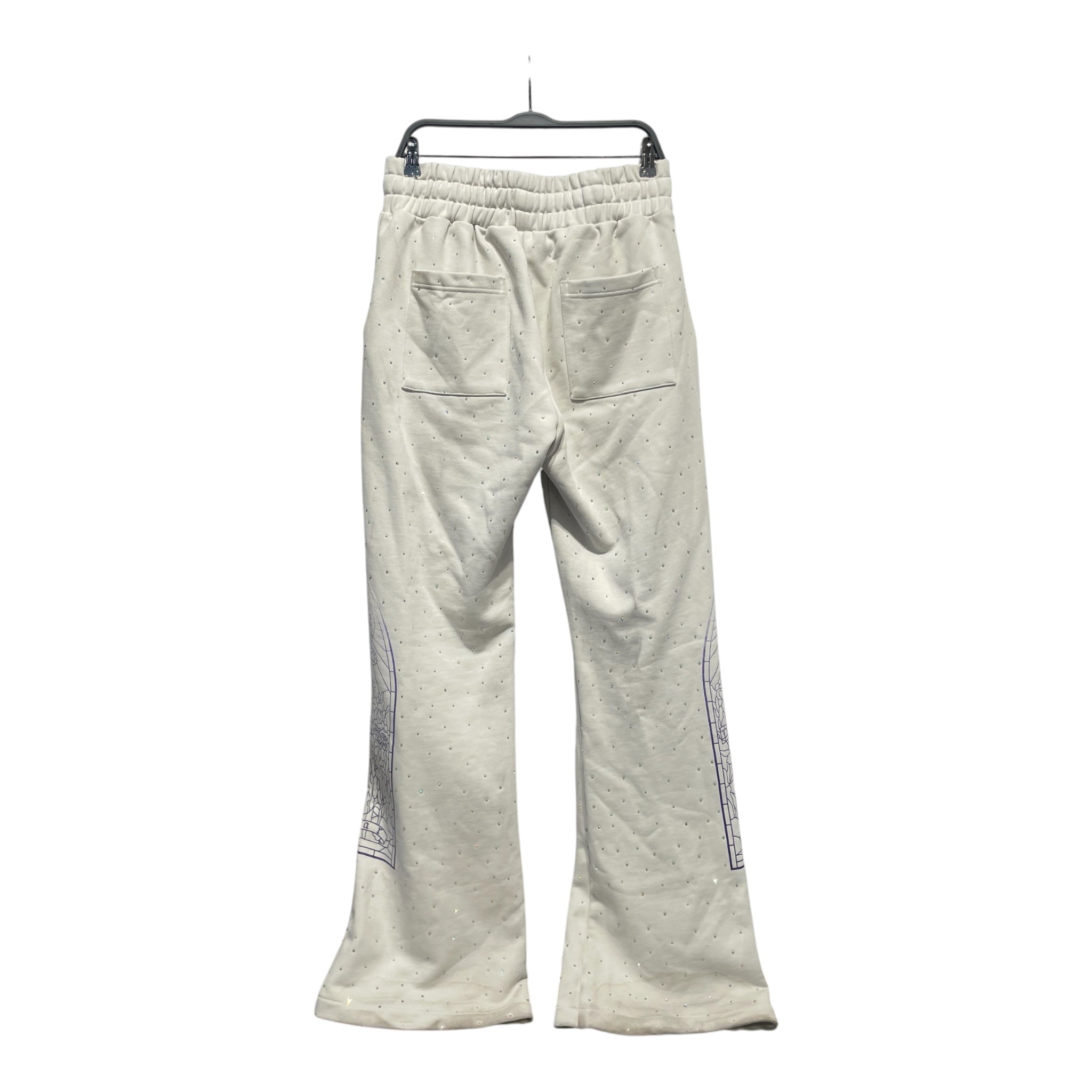 WHO DECIDES WAR/Straight Pants/30/Cotton/WHT/Low-rise/Glitter/ view 2