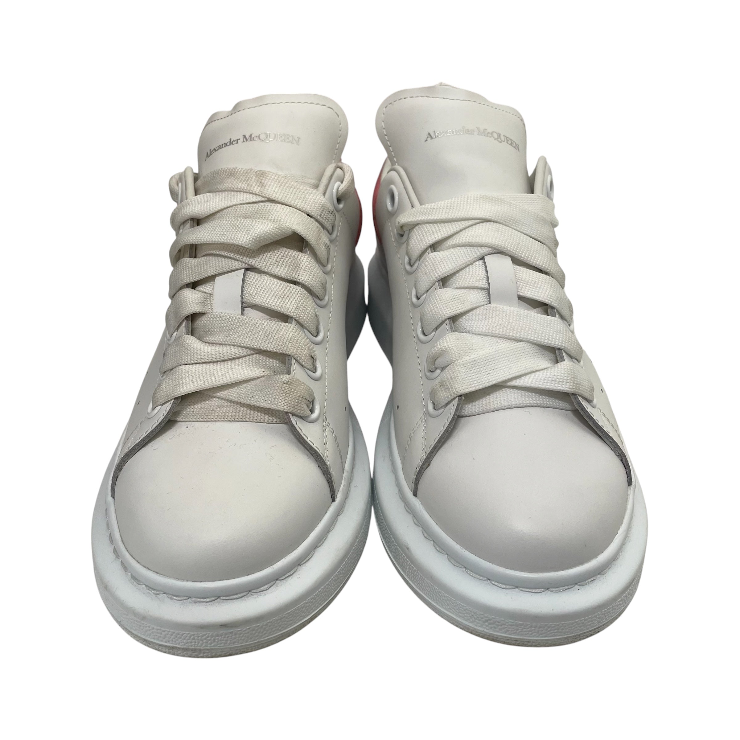 Alexander McQueen/Low-Sneakers/EU 39/Leather/WHT/PINK GLITTER view 3
