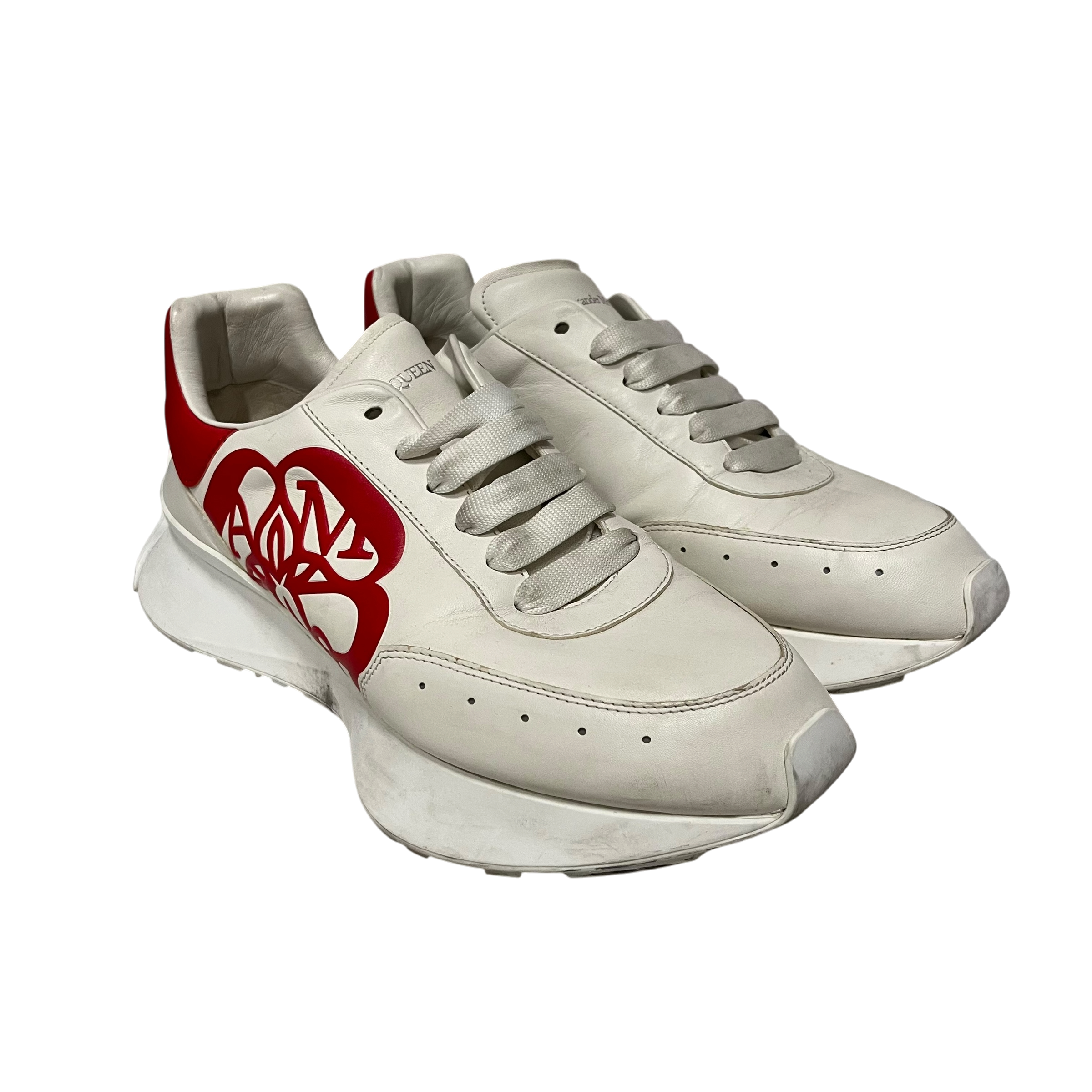 Alexander McQueen/Low-Sneakers/EU 43/Leather/WHT/SPRINT RUNNER LUST RED view 1