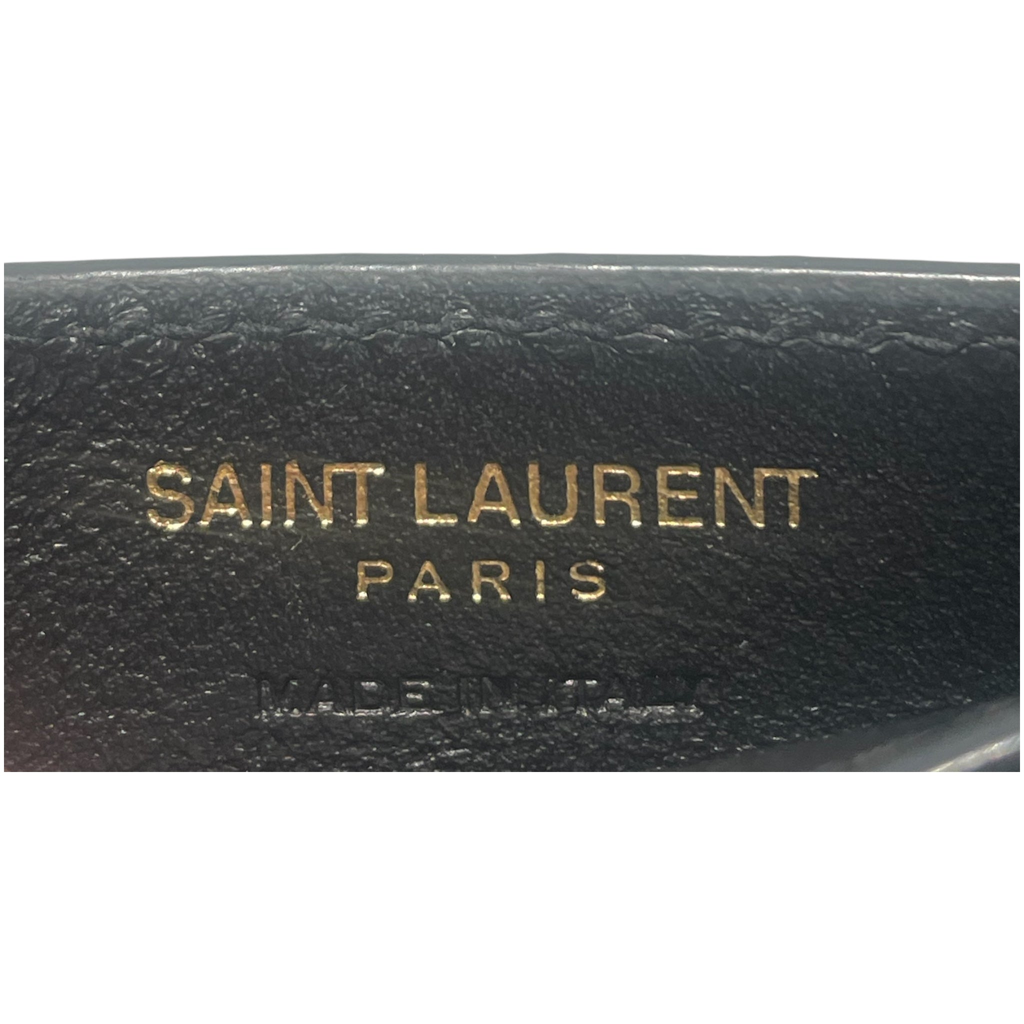 SAINT LAURENT/Wallet/Leather/GRY/YSL GOLD CARD HOLDER view 3