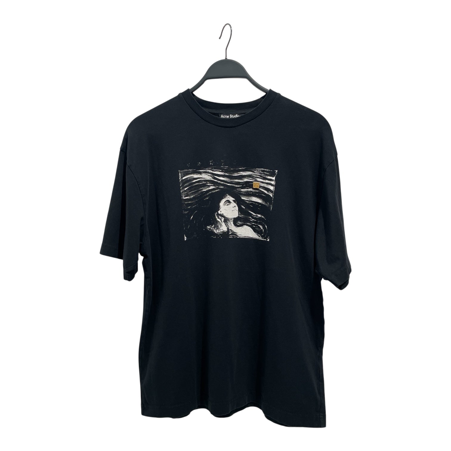 Acne Studios/T-Shirt/M/Cotton/BLK/Graphic/Lovers in the water view 1