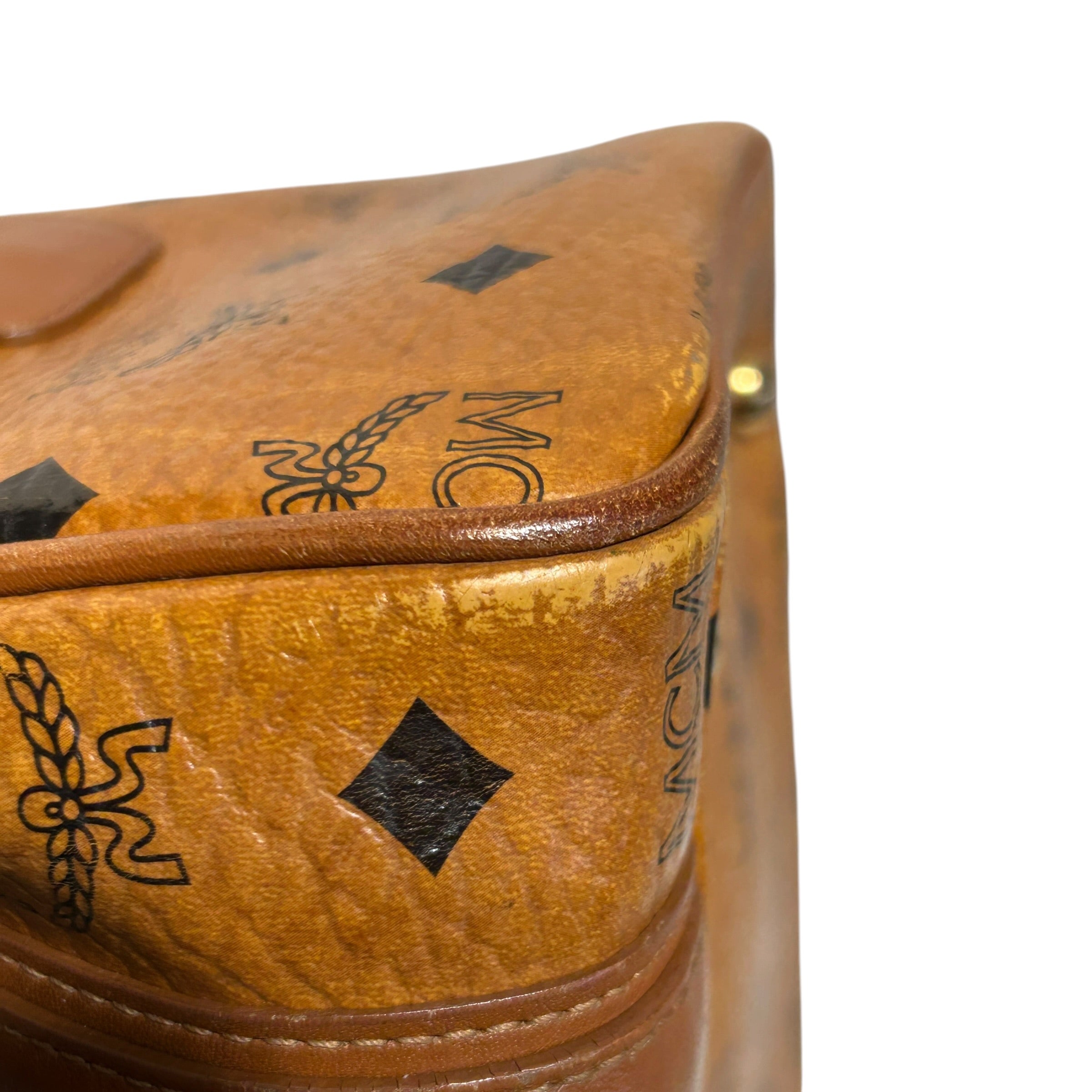 MCM/Boston Bag/Monogram/Leather/BRW/Viesto Cognac view 7