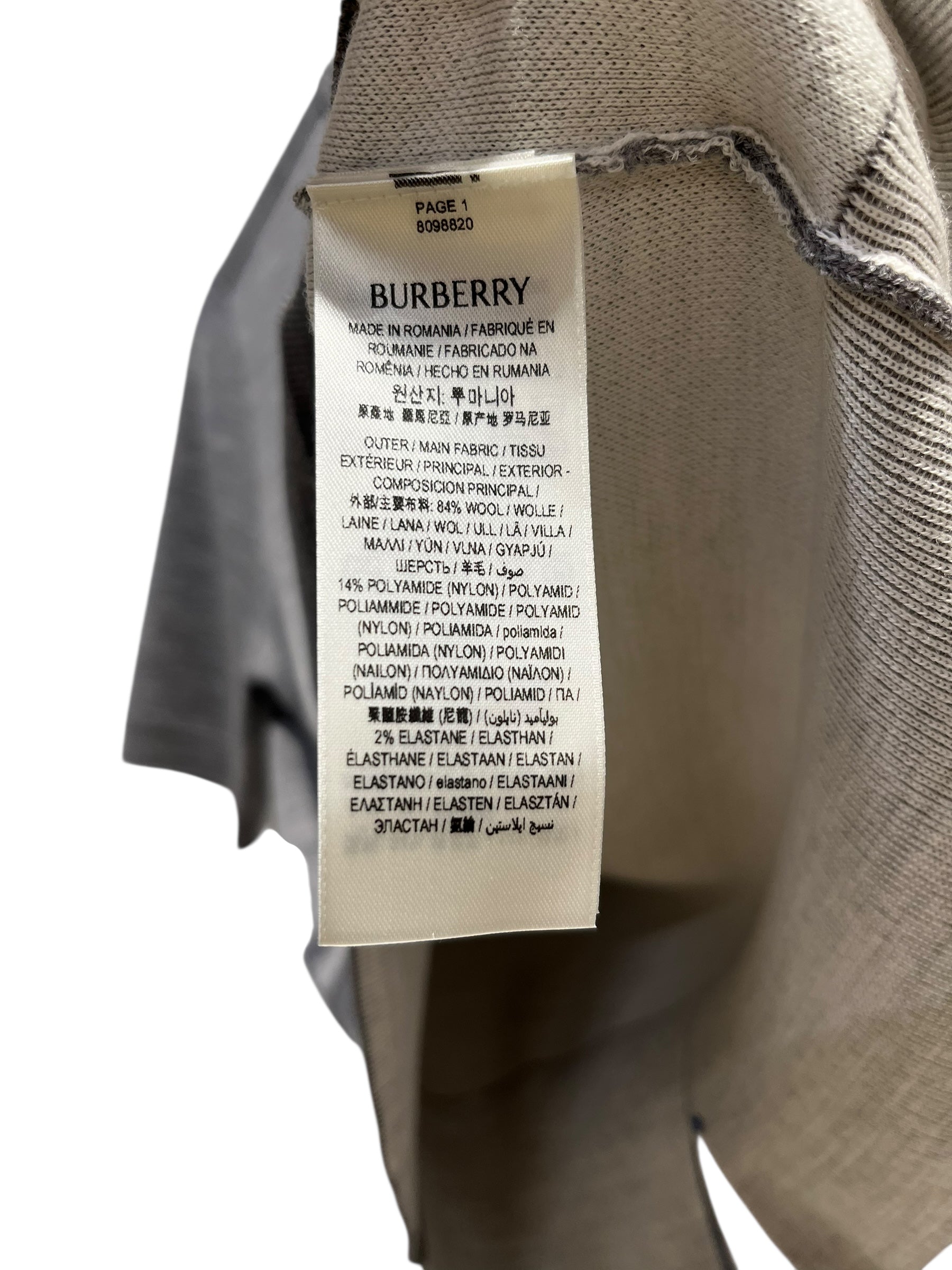 BURBERRY/Polo Shirt/L/Cotton/GRY/ view 6