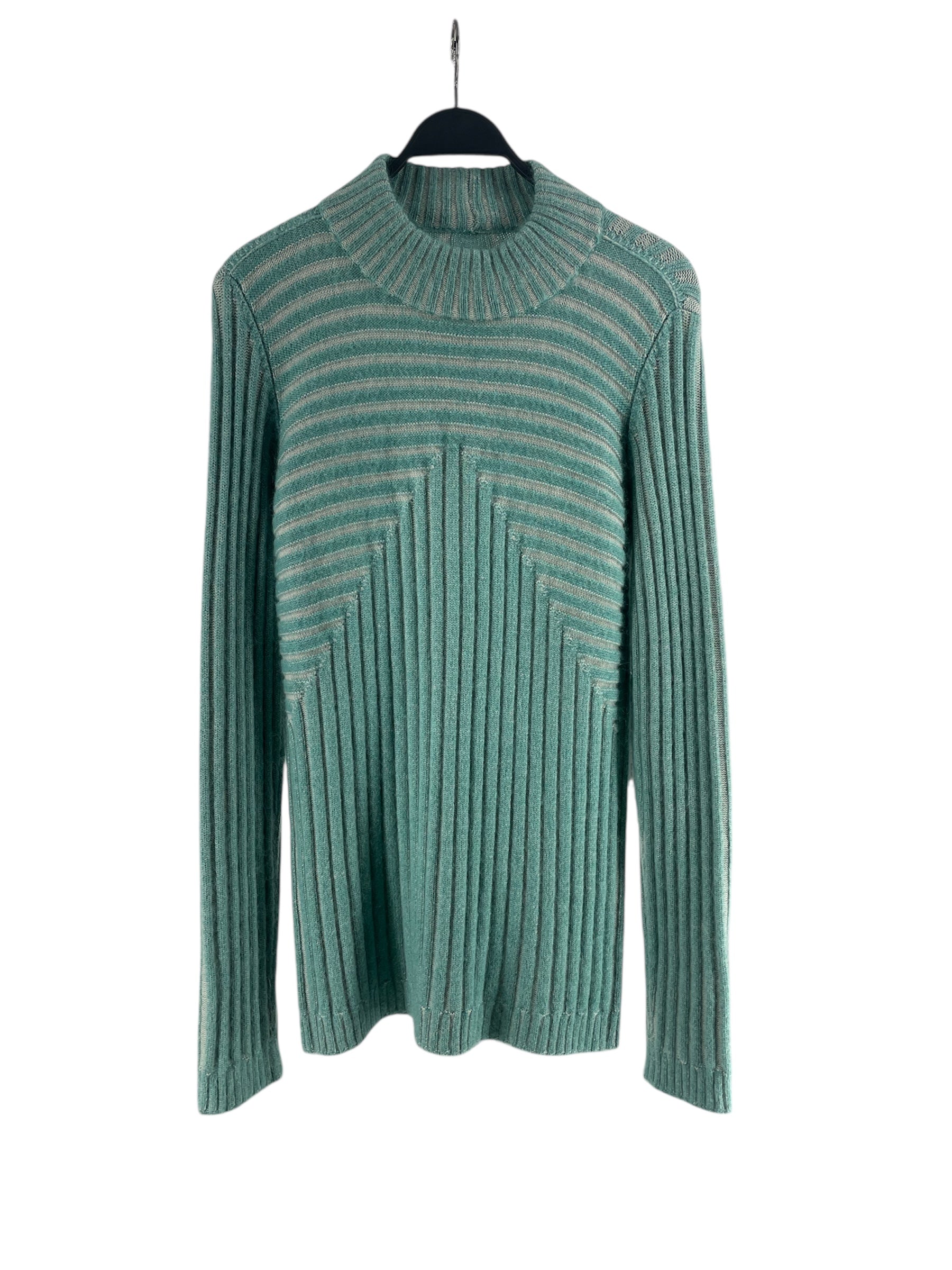 Rick Owens/Sweater/M/Wool/BLU/F/W 22 STROBE CAPLE KNIT view 1
