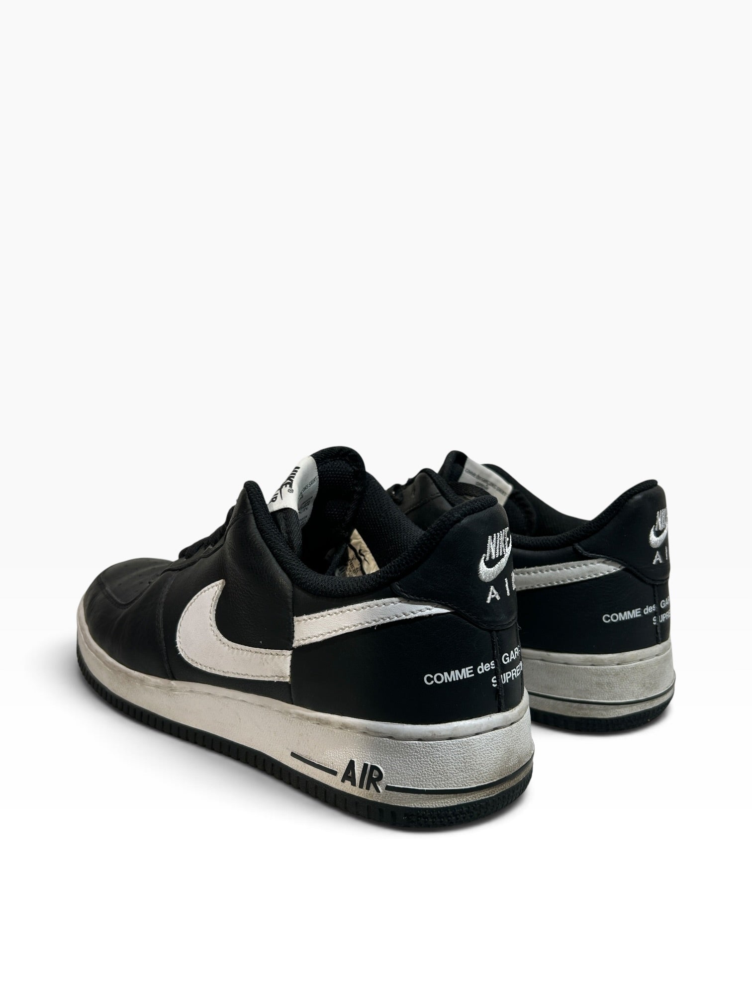 Supreme/NIKE/COMME des GARCONS/Low-Sneakers/US 10/Leather/BLK/Air Force 1 Supreme CDG view 2