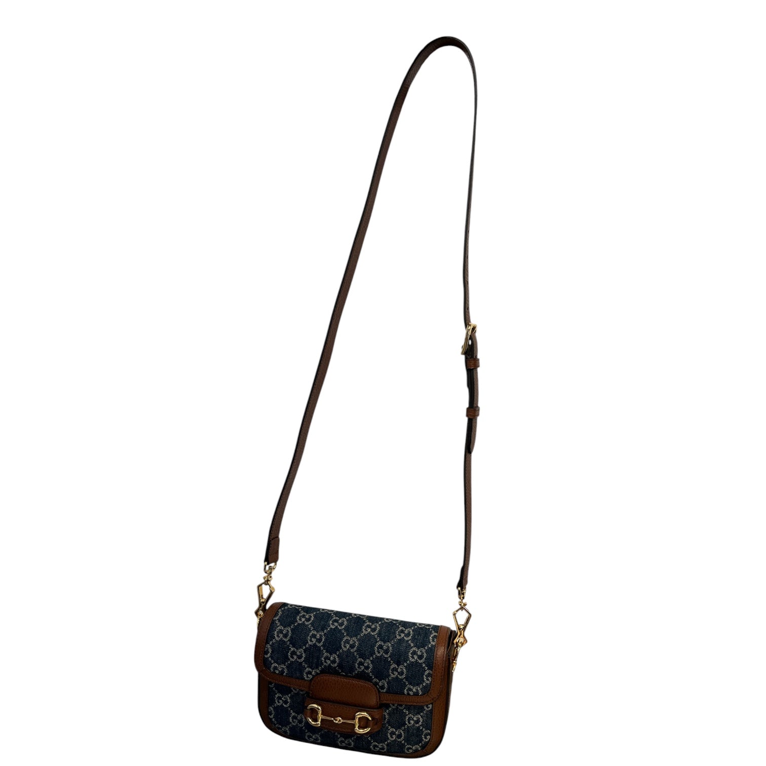 GUCCI/Cross Body Bag/Monogram/BLU/HORSEBIT 1995 CANVAS DENIM view 7