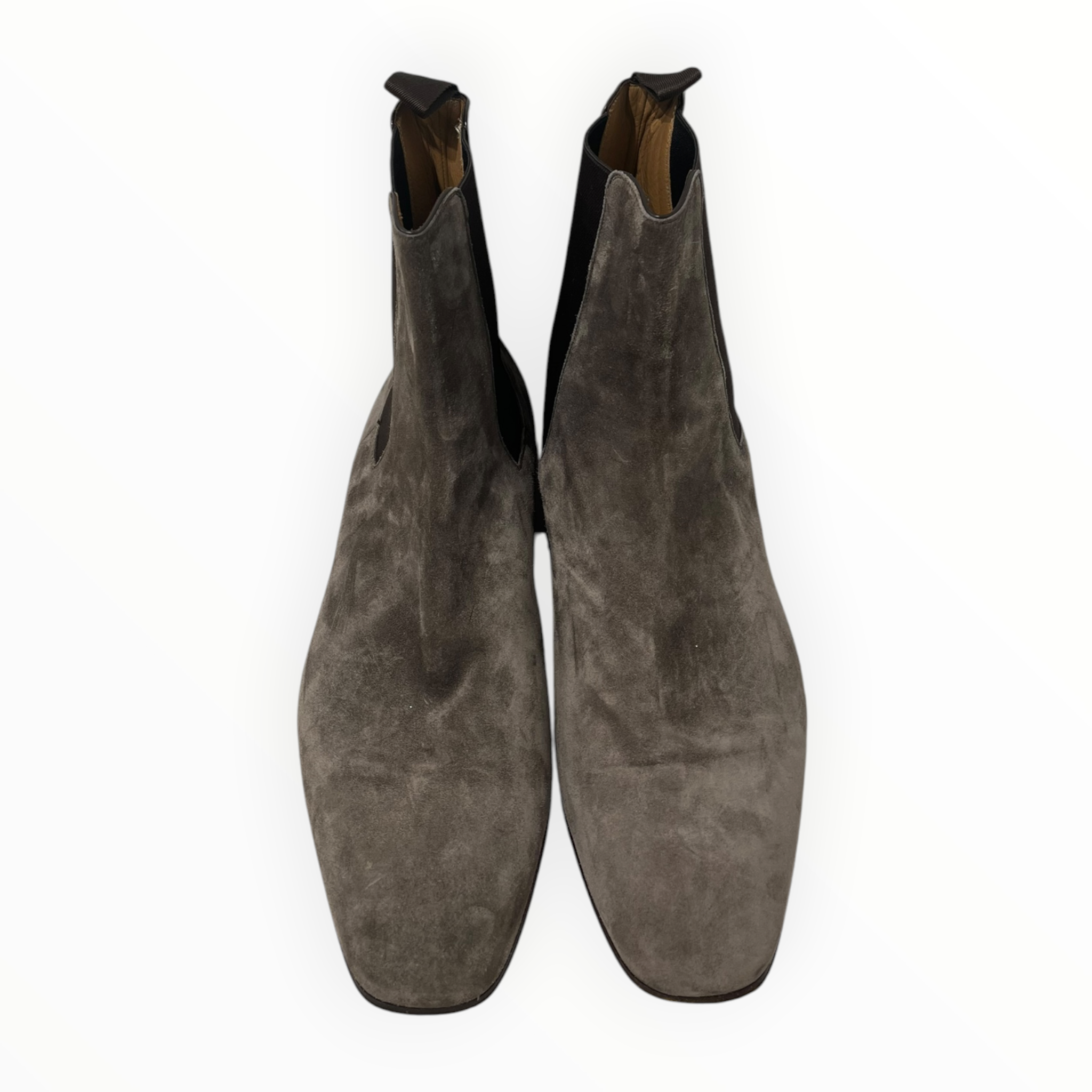 Christian Louboutin/Chelsea Boots/EU 43/Suede/GRY/PULL TAB SMALL HEEL SUEDE view 3
