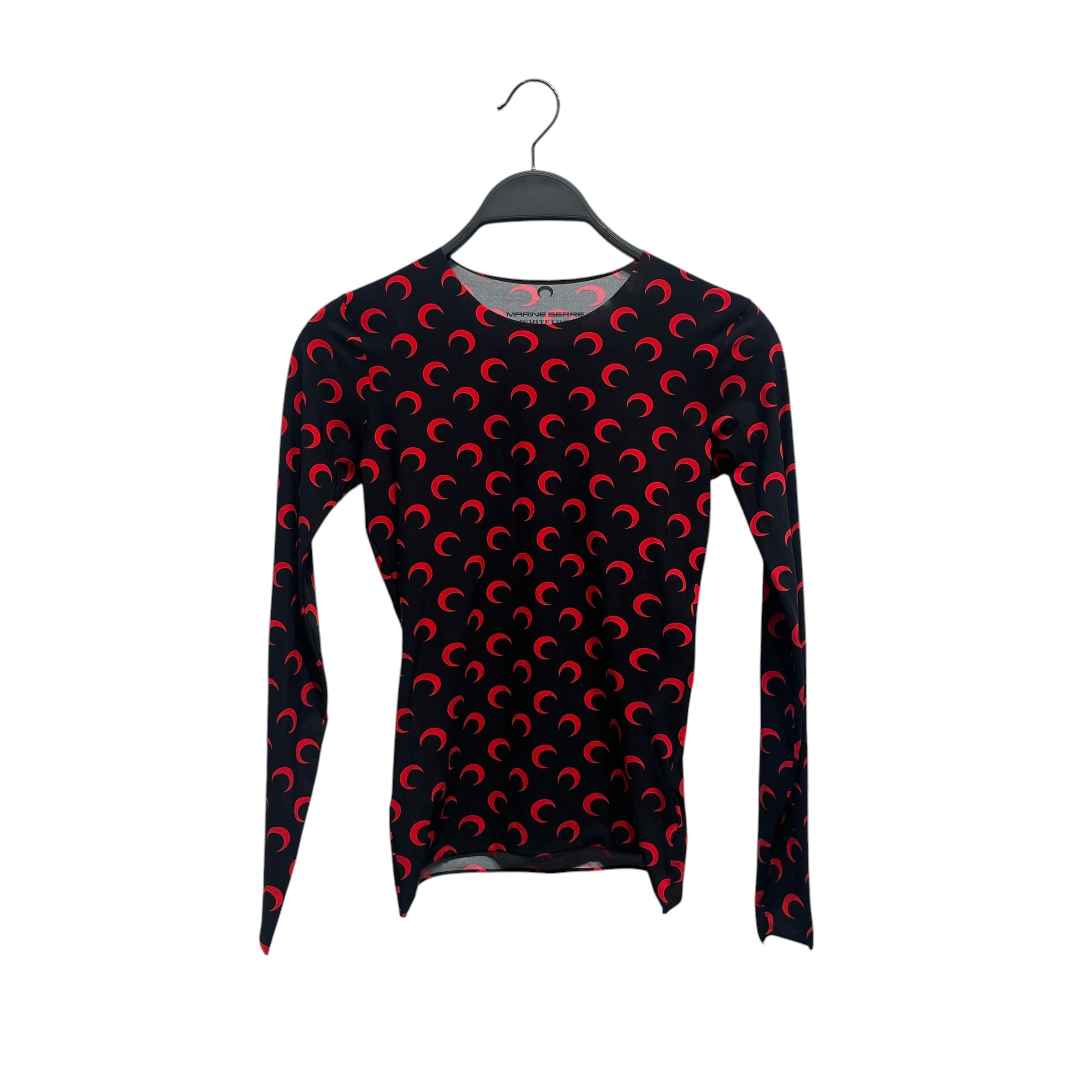 MARINE SERRE/LS T-Shirt/S/BLK/RED CRESENT view 1