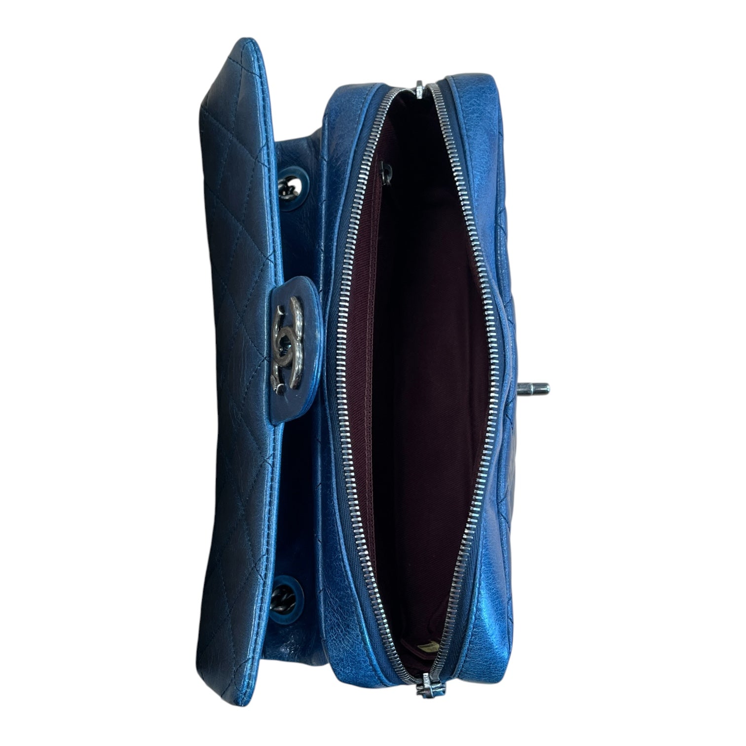 CHANEL/Bag/Leather/BLU/DUO COLOR FLAP view 4