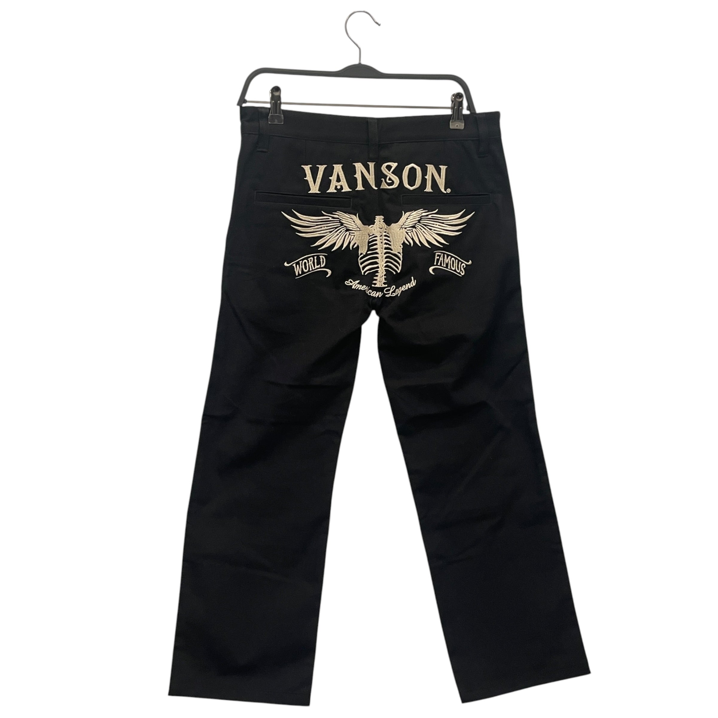 VANSON/Pants/30/Cotton/BLK/All Over Print/Butt Logo view 2