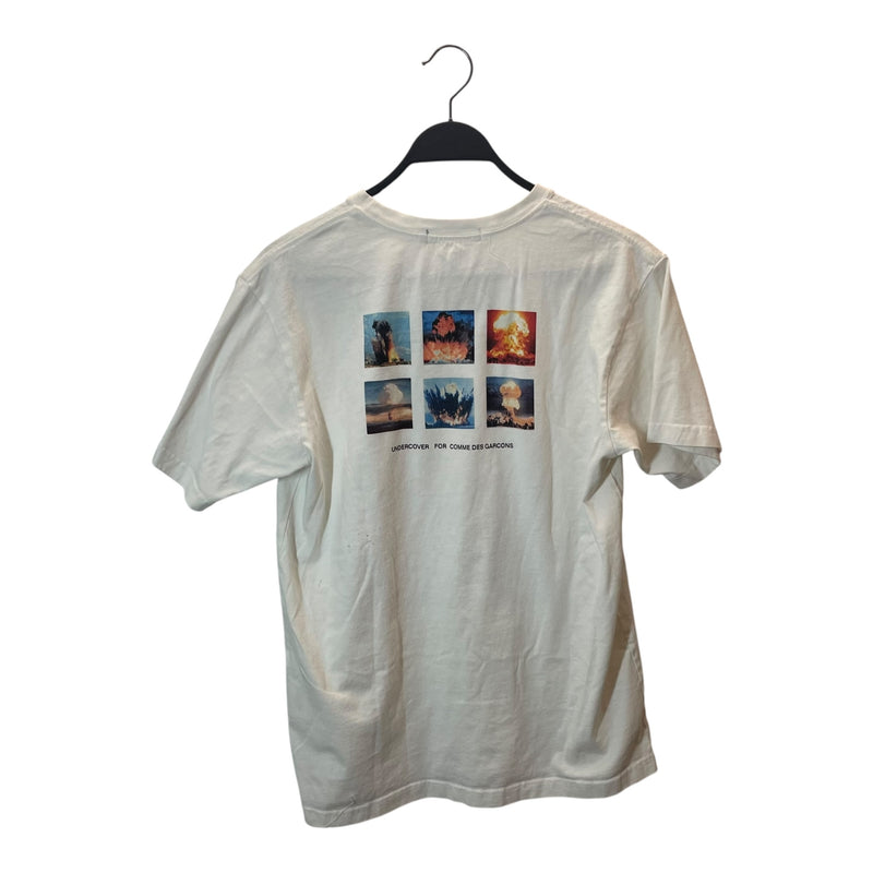 UNDERCOVER/COMME des GARCONS/T-Shirt/L/Cotton/WHT/EXPLOSION TEE