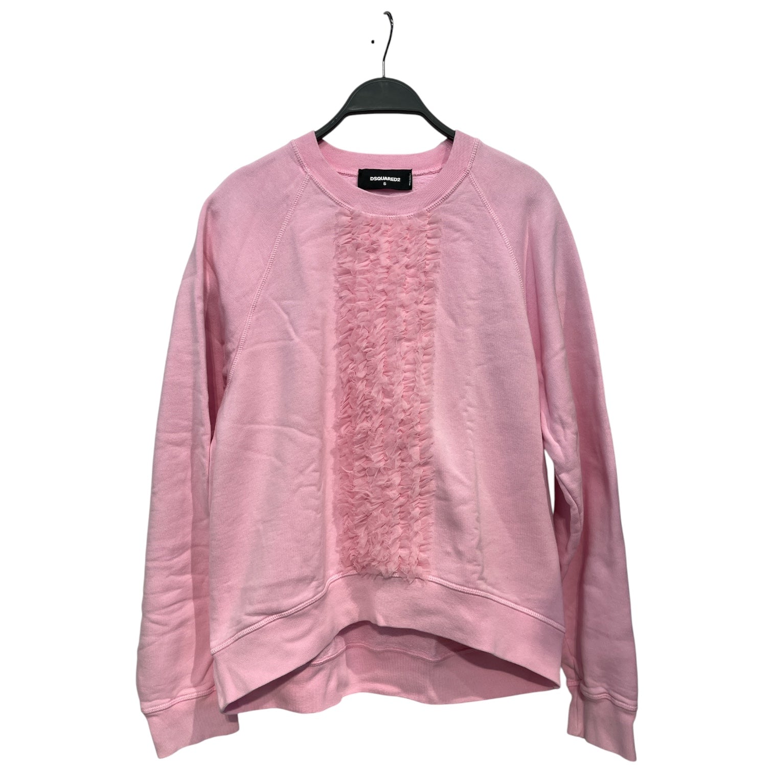 DSQUARED2/Sweater/S/Cotton/PNK/ruffle crewneck view 1