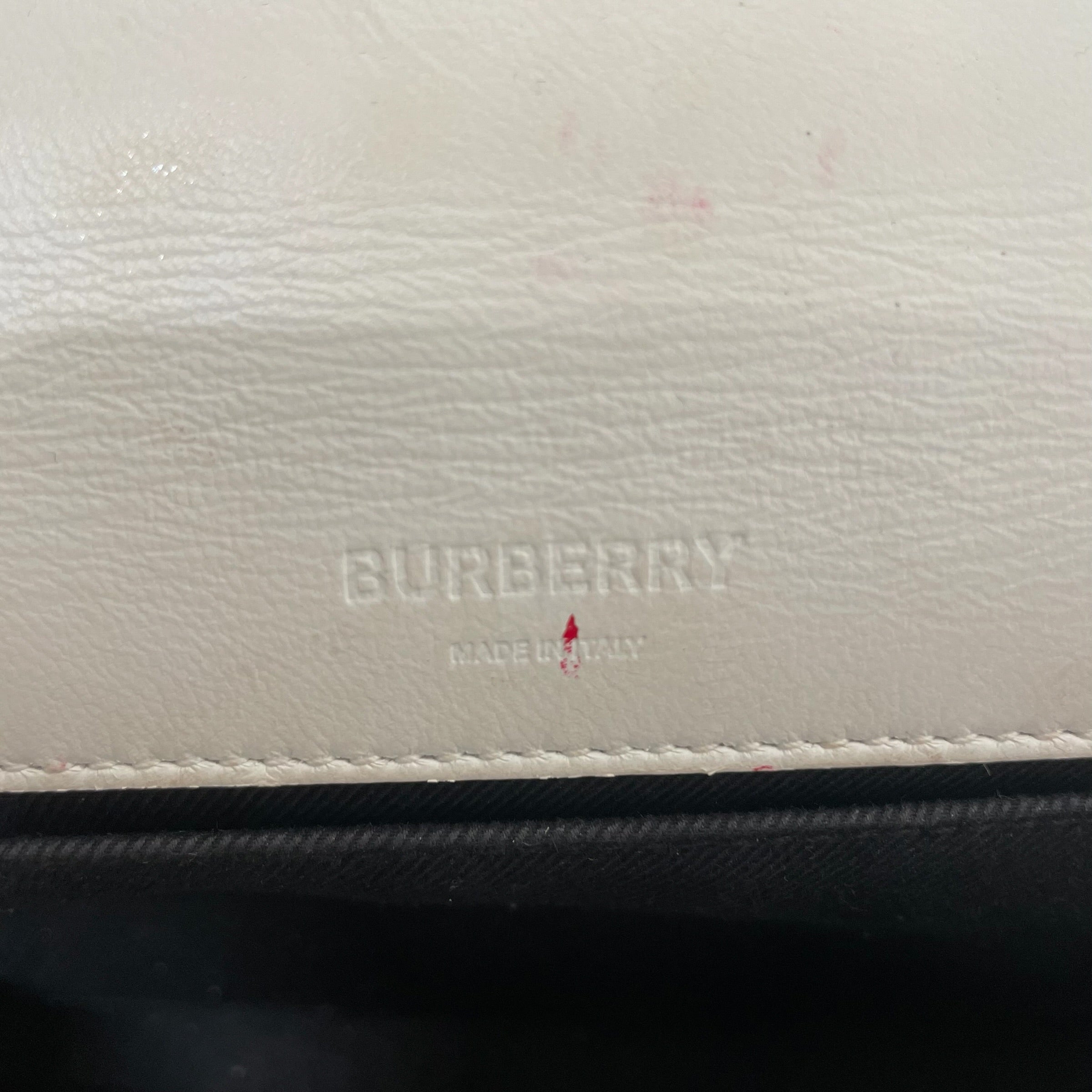 BURBERRY/Cross Body Bag/Leather/WHT/LOLA SMALL WHITE LEATER HAND B view 8