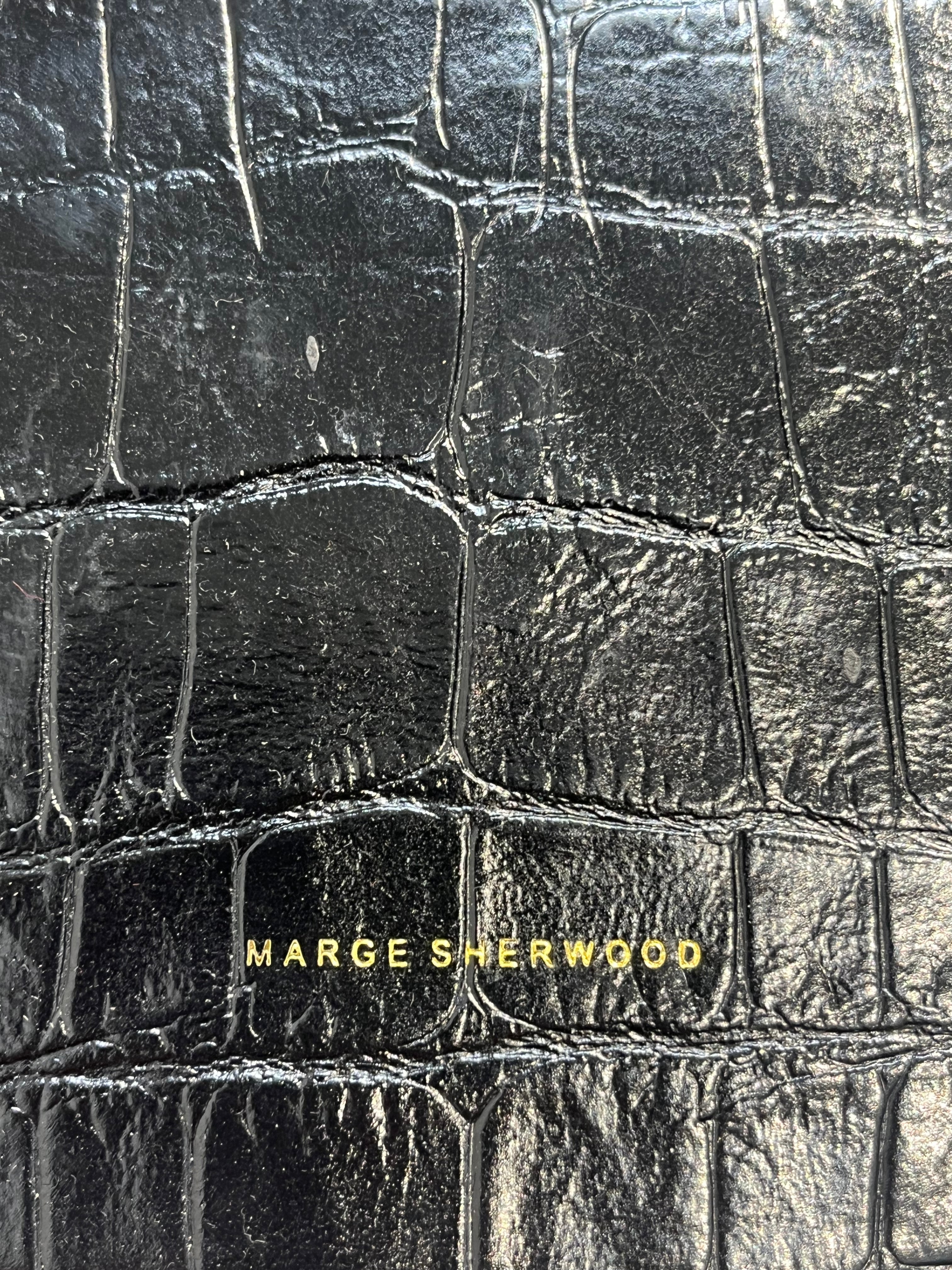 MARGE SHERWOOD/Cross Body Bag/Leather/BLK/BLACK CROC EMBOSSED LEATHER view 7