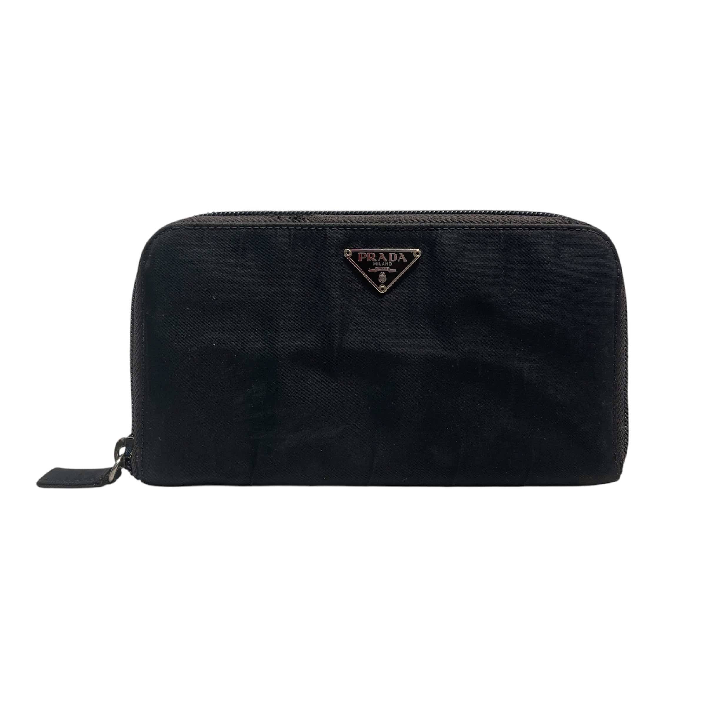 PRADA/Long Wallet/Nylon/BLK/L's/LONG ZIP CLUTCH view 1