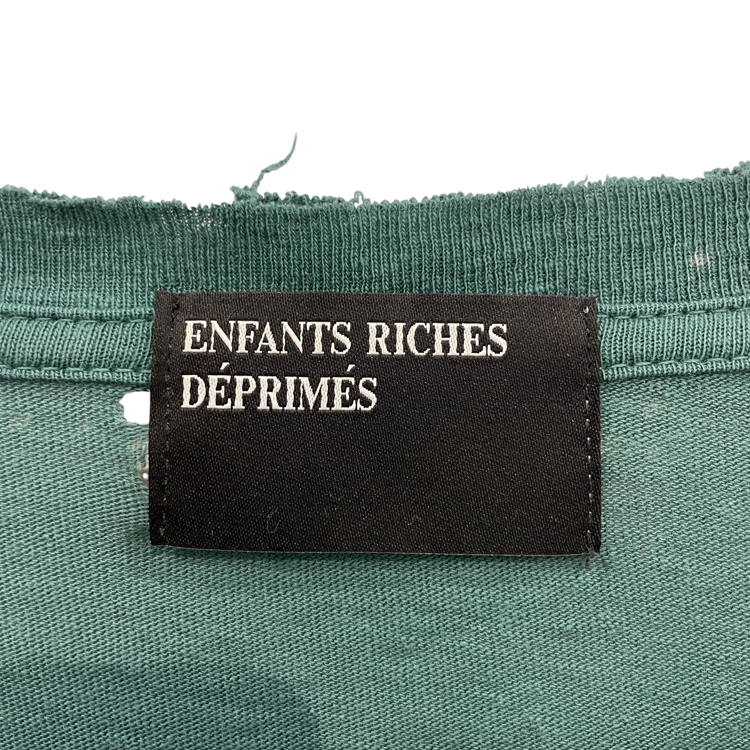 enfants riches deprimes/T-Shirt/XL/Cotton/GRN/Distressed Logo Tee view 3