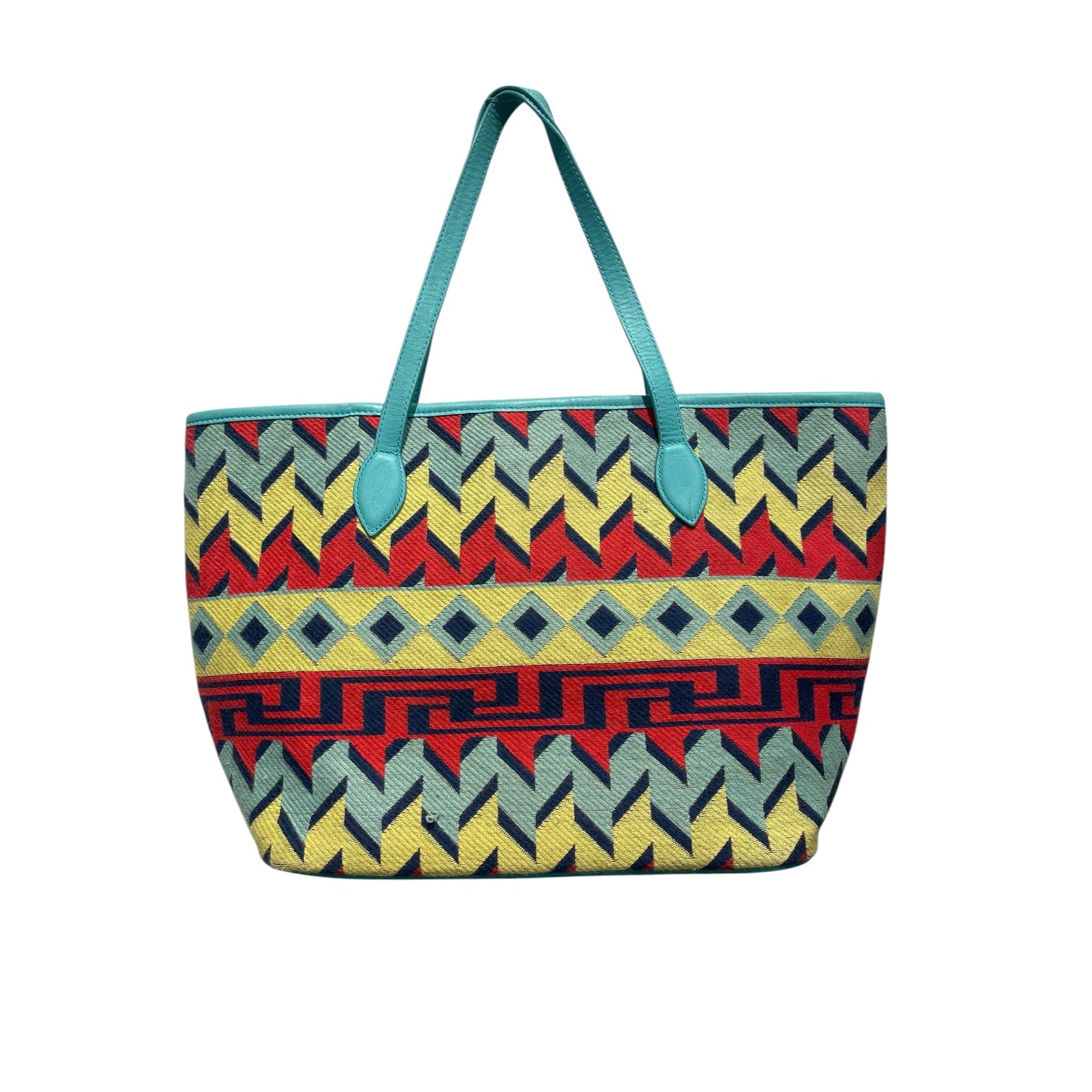 lucien pellat-finet/Tote Bag/All Over Print/Wool/MLT/BLUE LINING view 2