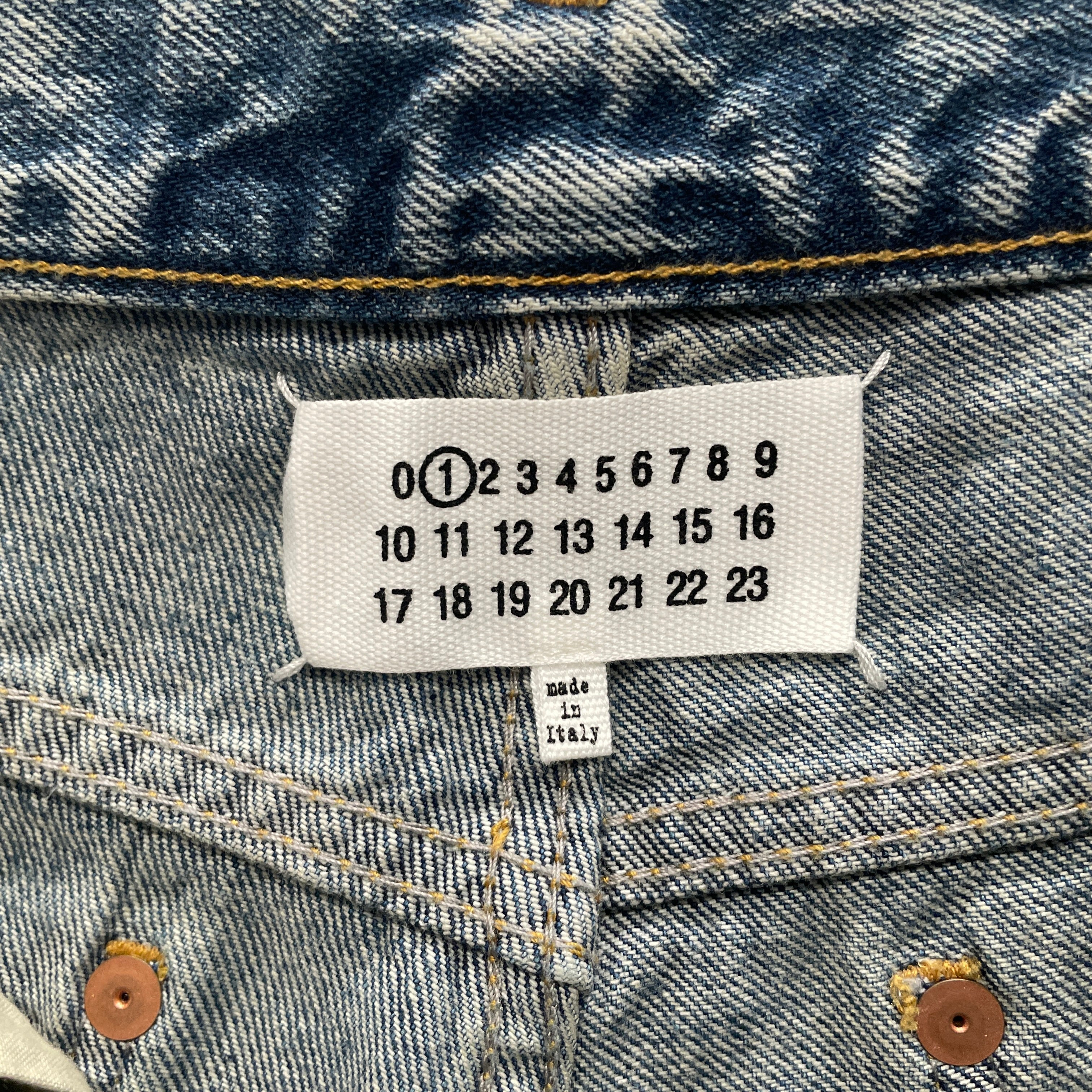 Maison Margiela/Straight Pants/36/Cotton/BLU/COPPER BUTTON view 3