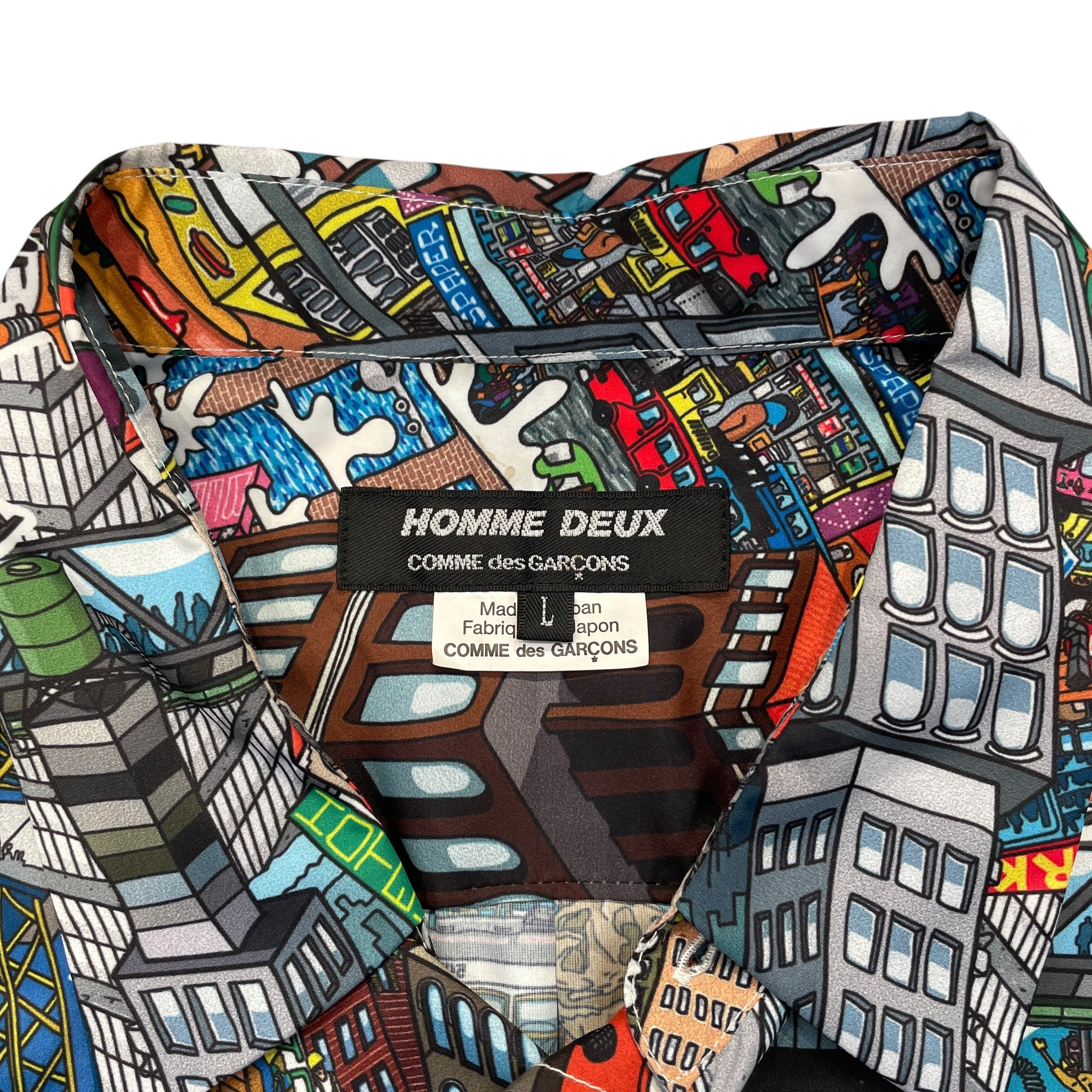 COMME des GARCONS HOMME DEUX/LS Shirt/L/Polyester/MLT/All Over Print/ view 3