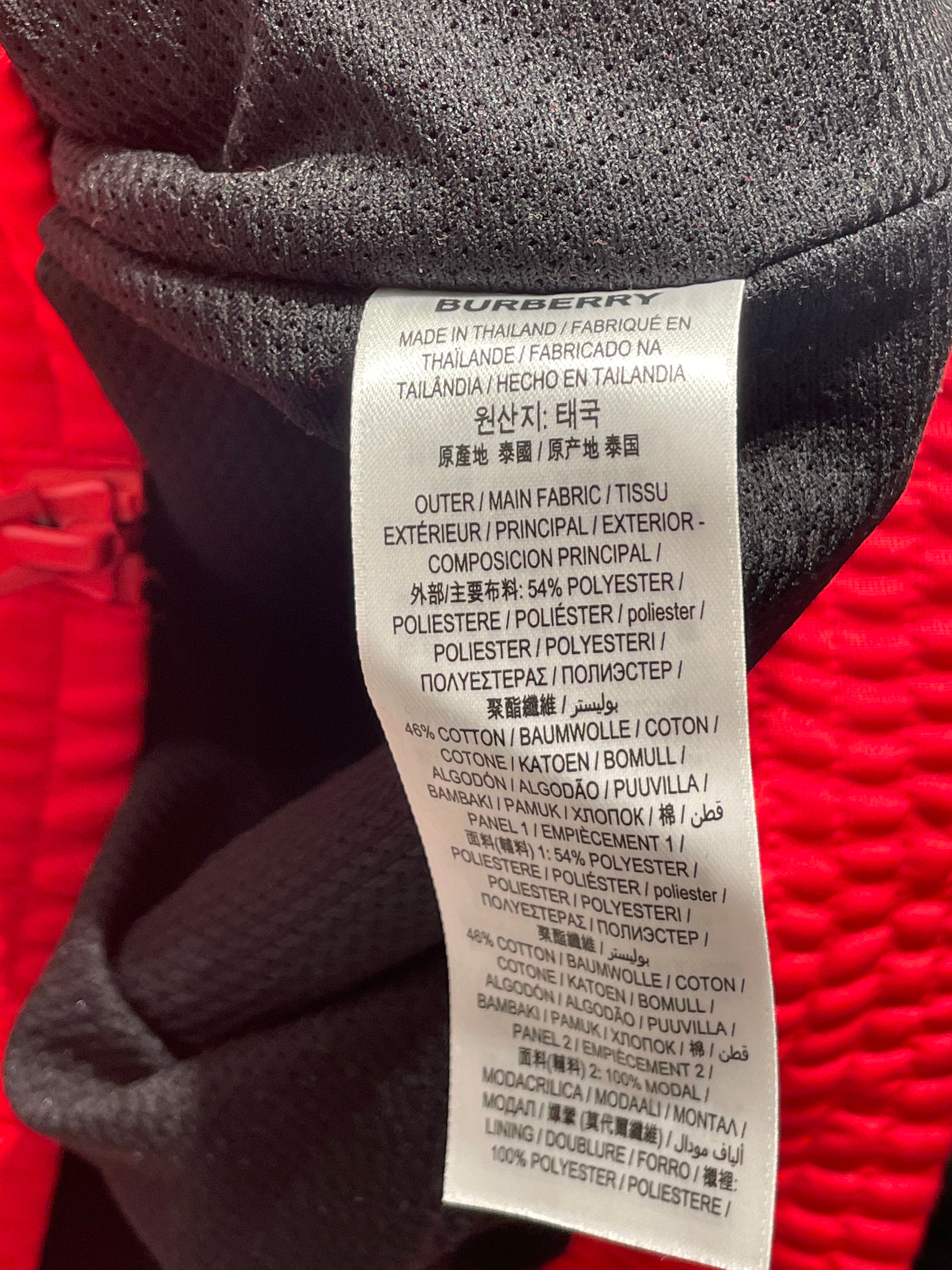 BURBERRY LONDON/Jacket/XL/Polyester/RED/Stripe/ view 4