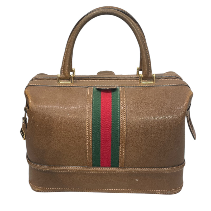 GUCCI/Hand Bag/Leather/BRW/Sherry Line Doctor Bag