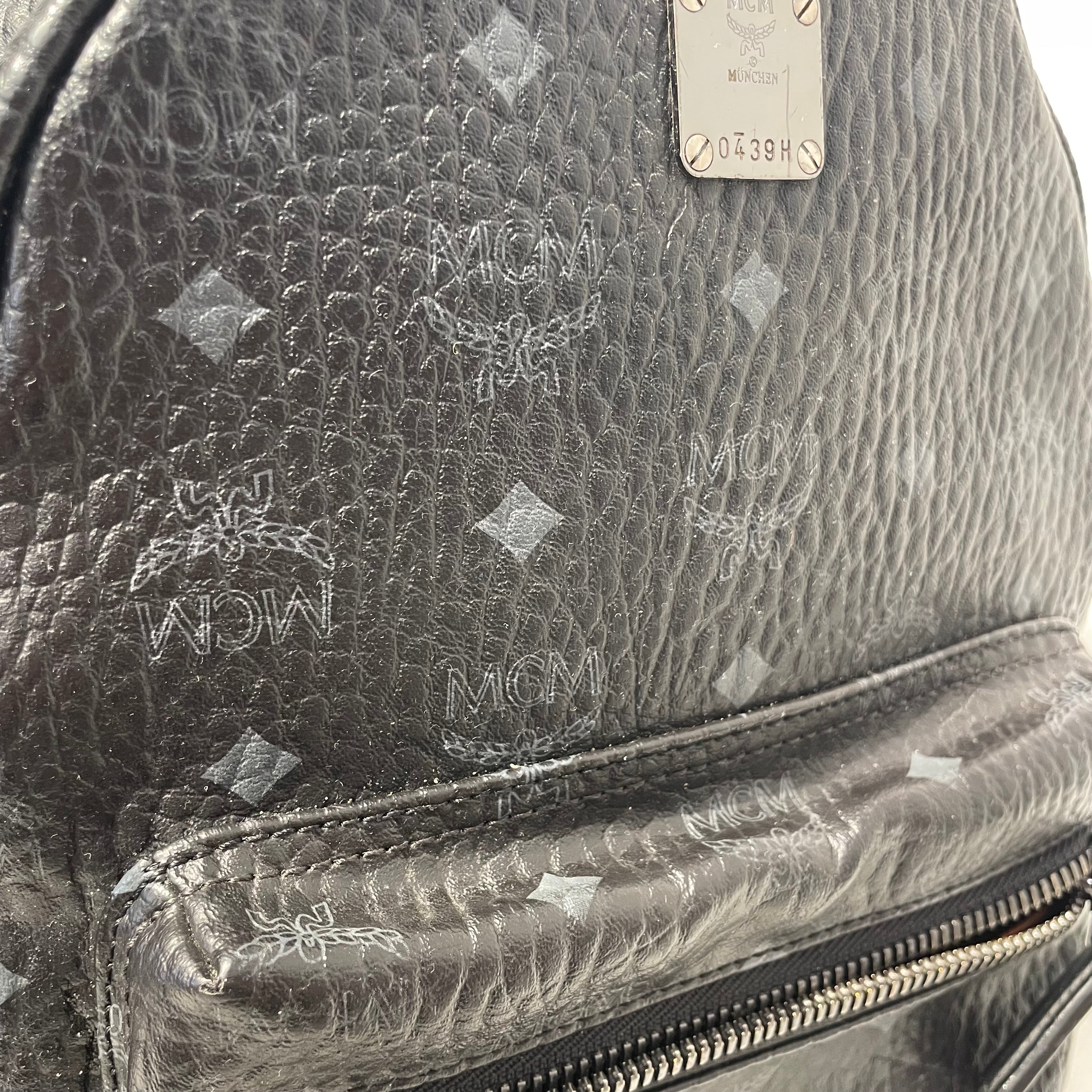 MCM/Backpack/Monogram/Leather/BLK/0439H view 9