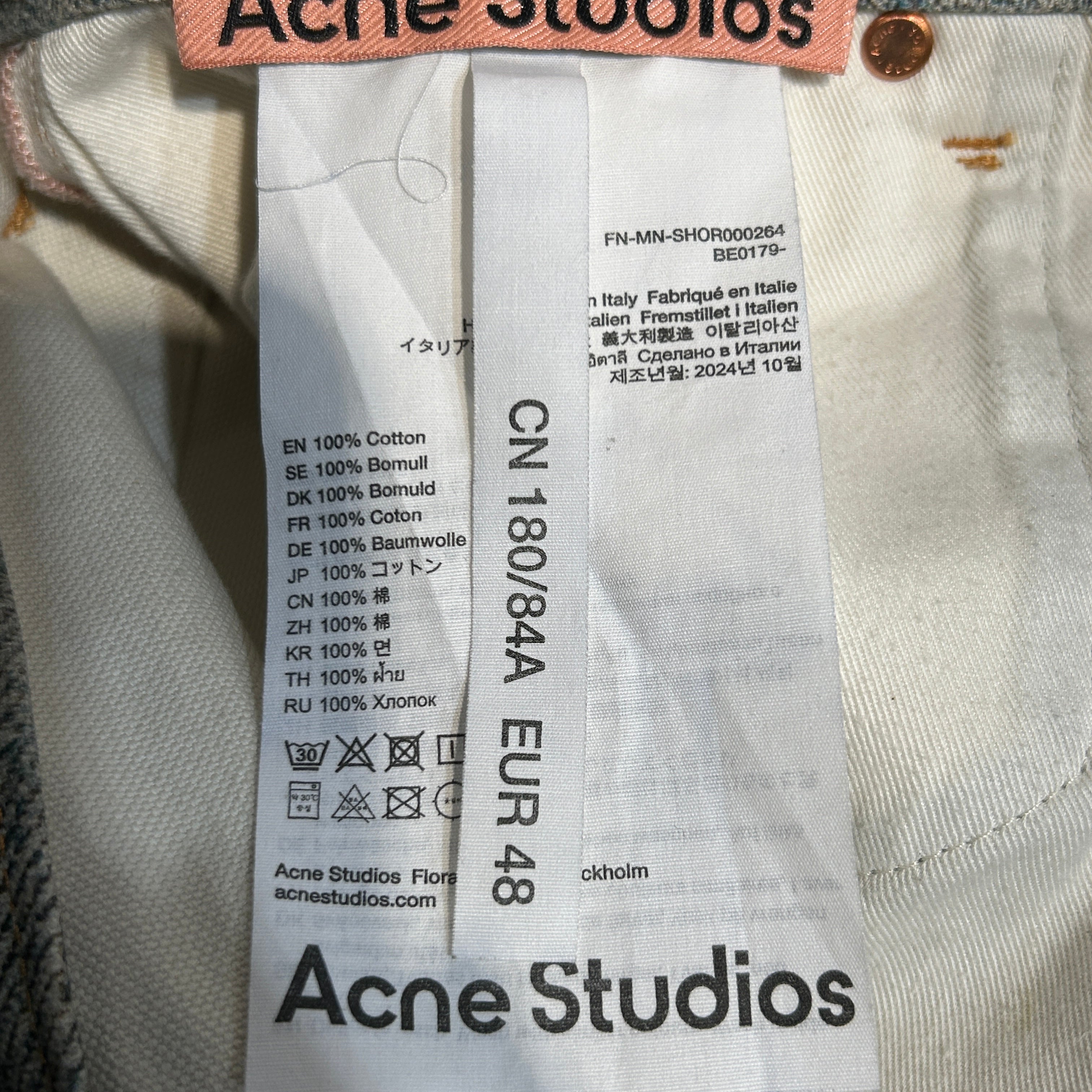 Acne Studios/Shorts/48/Denim/BLU/Trompe L'Ooeil Keychance Jort view 4