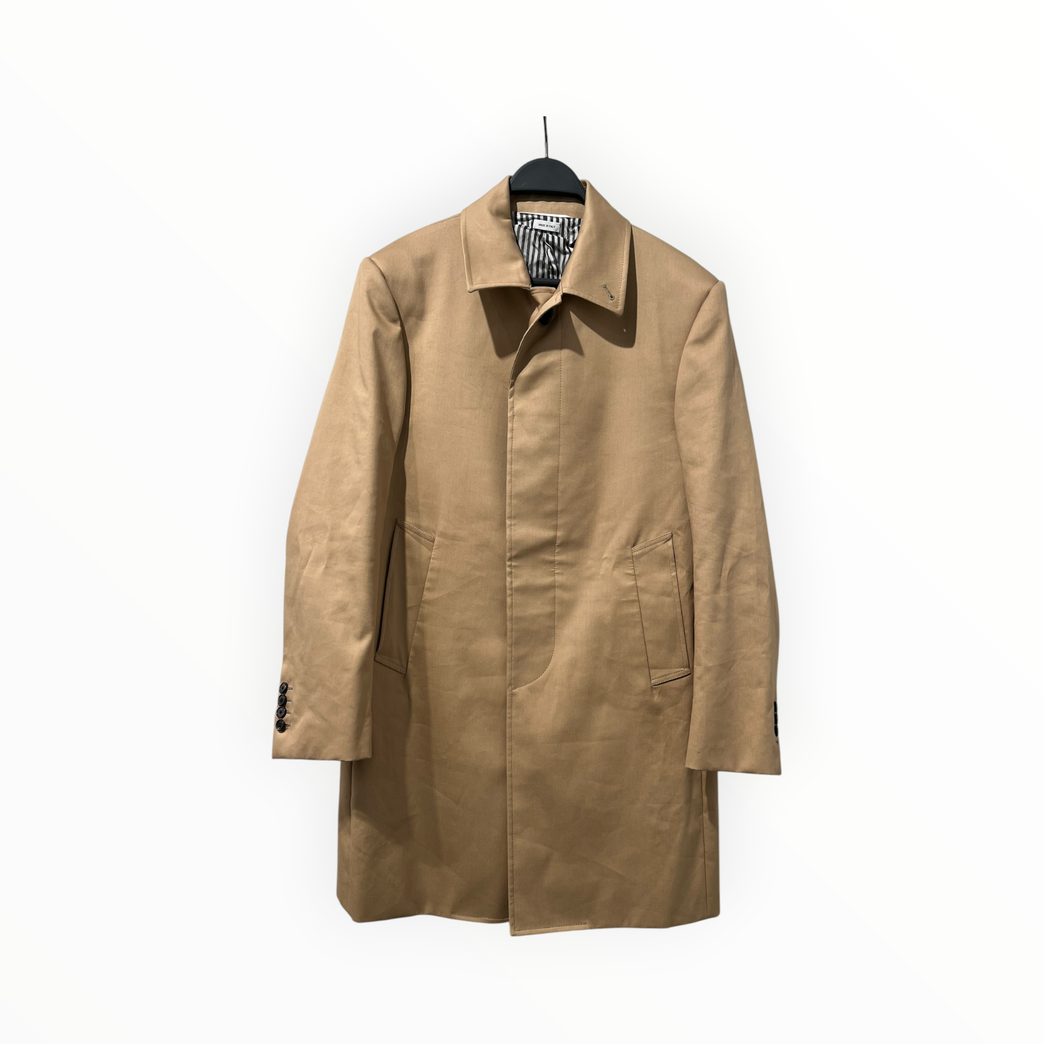 THOM BROWNE. NEW YORK/Tailored Jkt/2/Cotton/BEG/BAL COLLAR OVERCOAT MACKINTOSH view 1