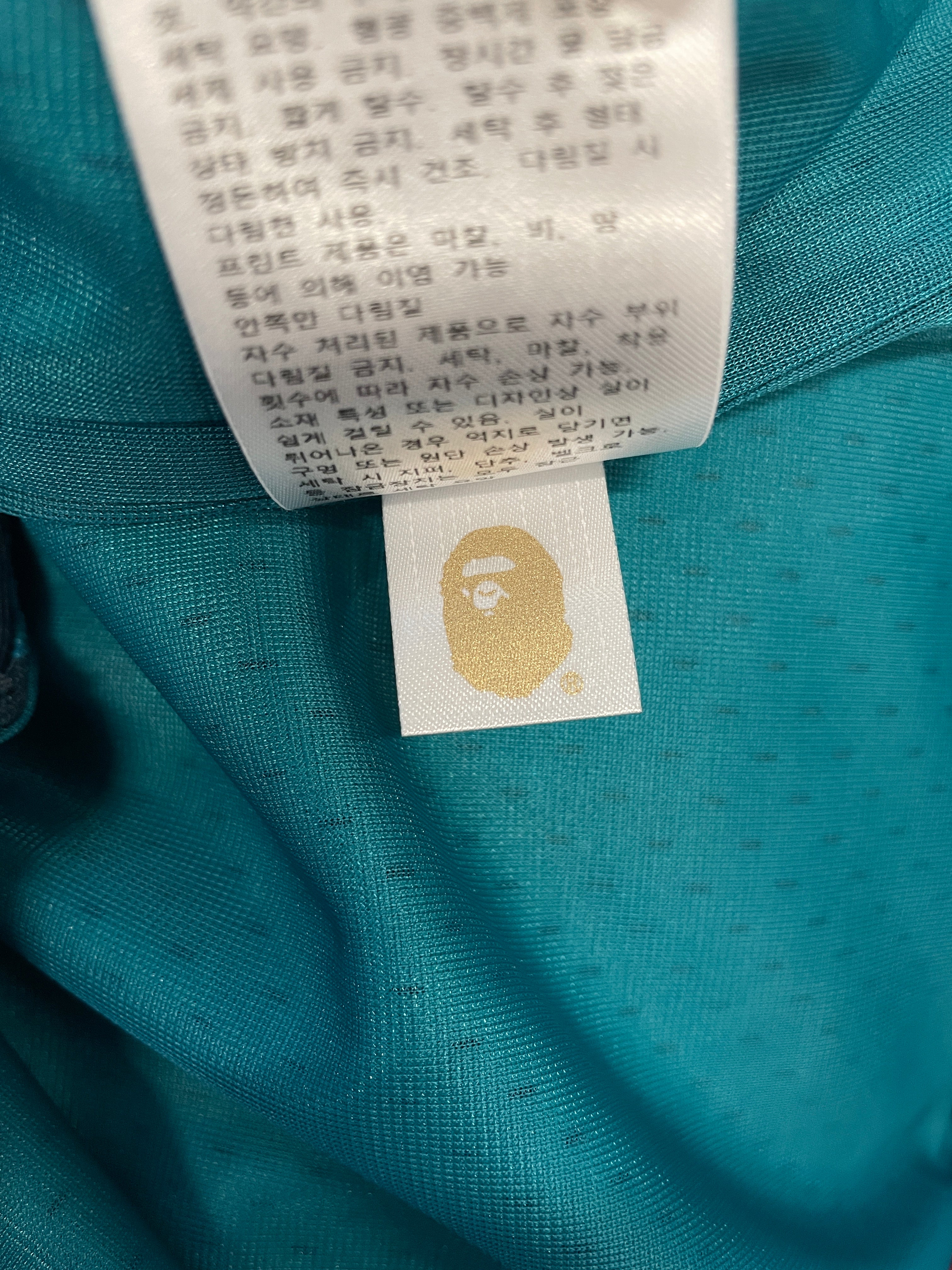 A BATHING APE/3|4S Shirt/XL/POLYESTER/BLU/BAPE BASEBALL CAMO JERSEY view 8