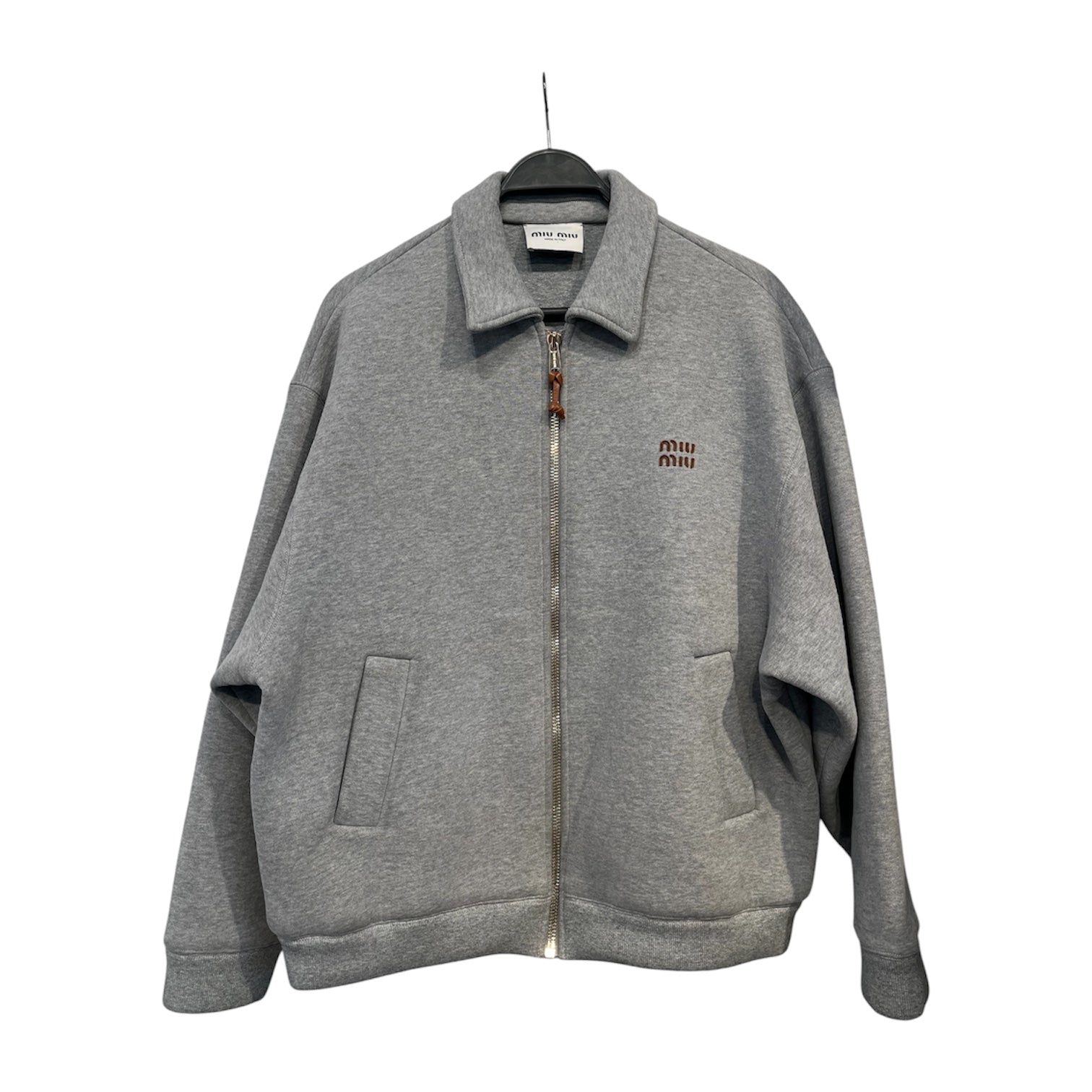 MIU MIU/Zip Up Hoodie/42/Cotton/GRY/BLOUSON JACKET view 1