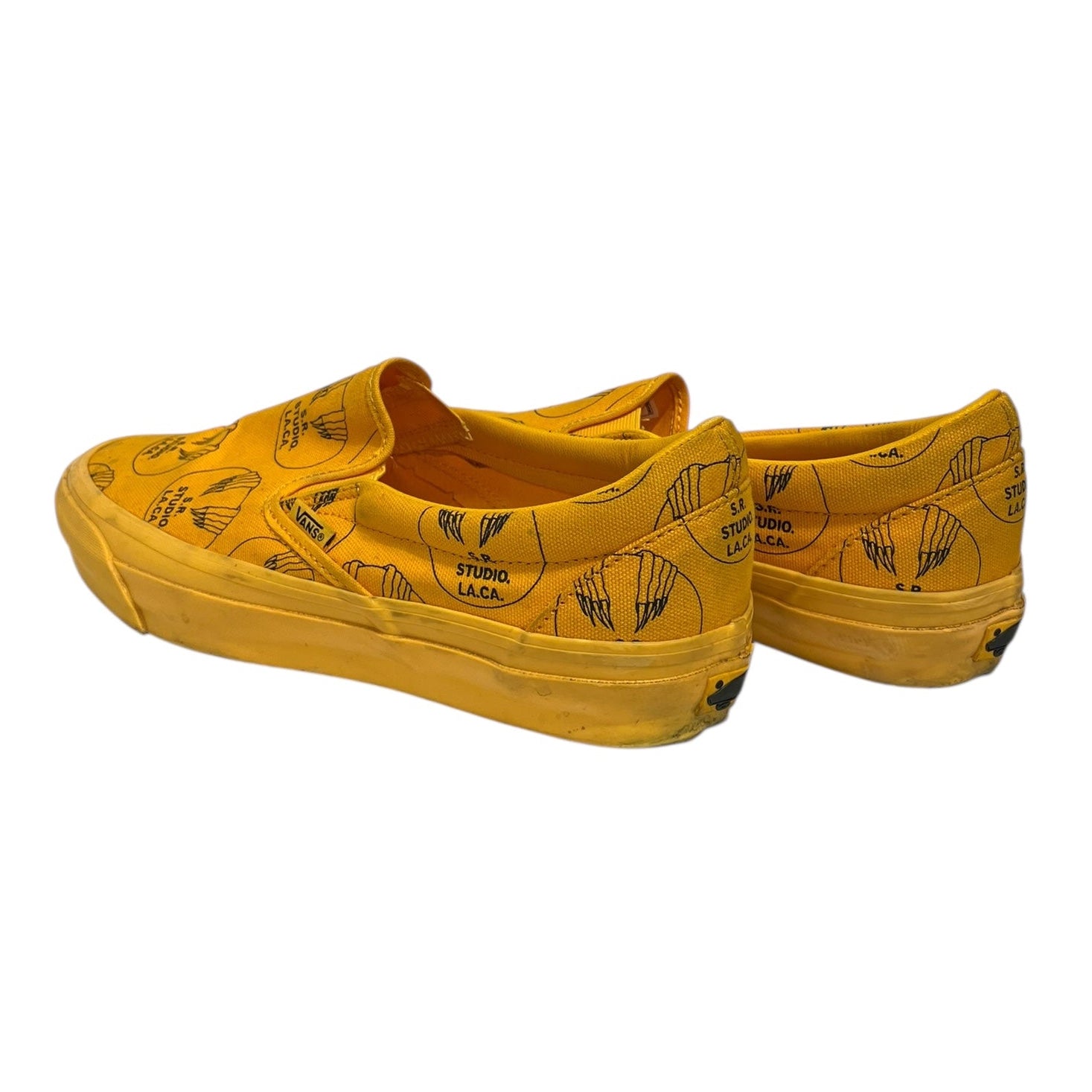 VANS/S.R. STUDIO. LA. CA/Low-Sneakers/US 10/All Over Print/Cotton/YEL/long nails view 2