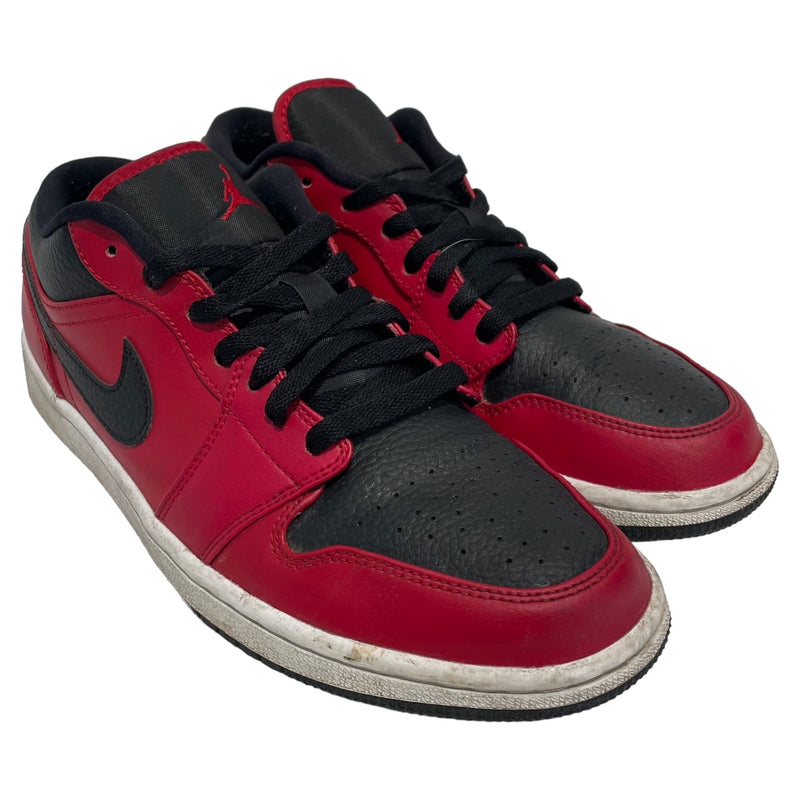Jordan/Low-Sneakers/US 9/Leather/RED/AJ1 LOW BRED PEBBLED
