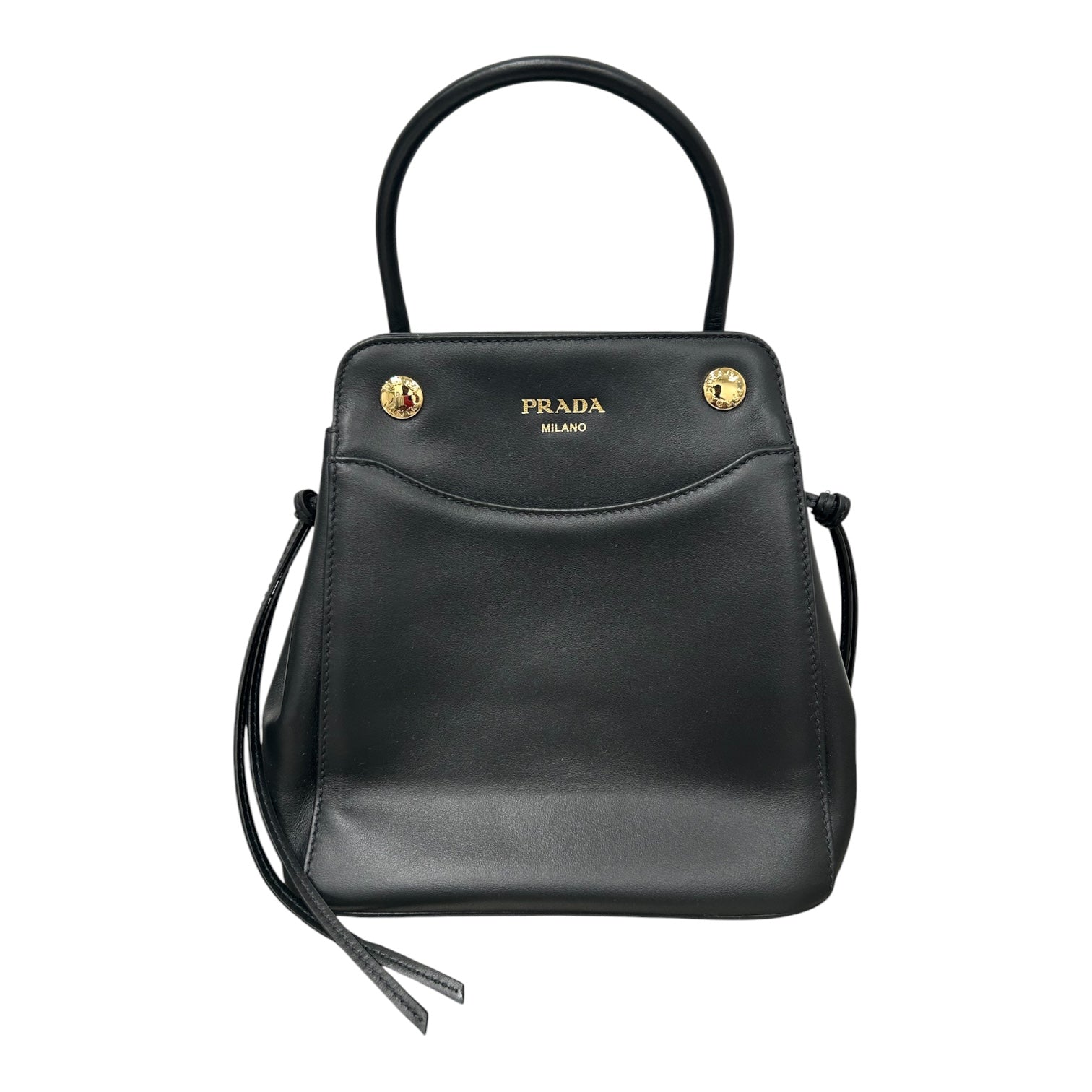 PRADA/Hand Bag/Leather/BLK/carry mini bag view 1