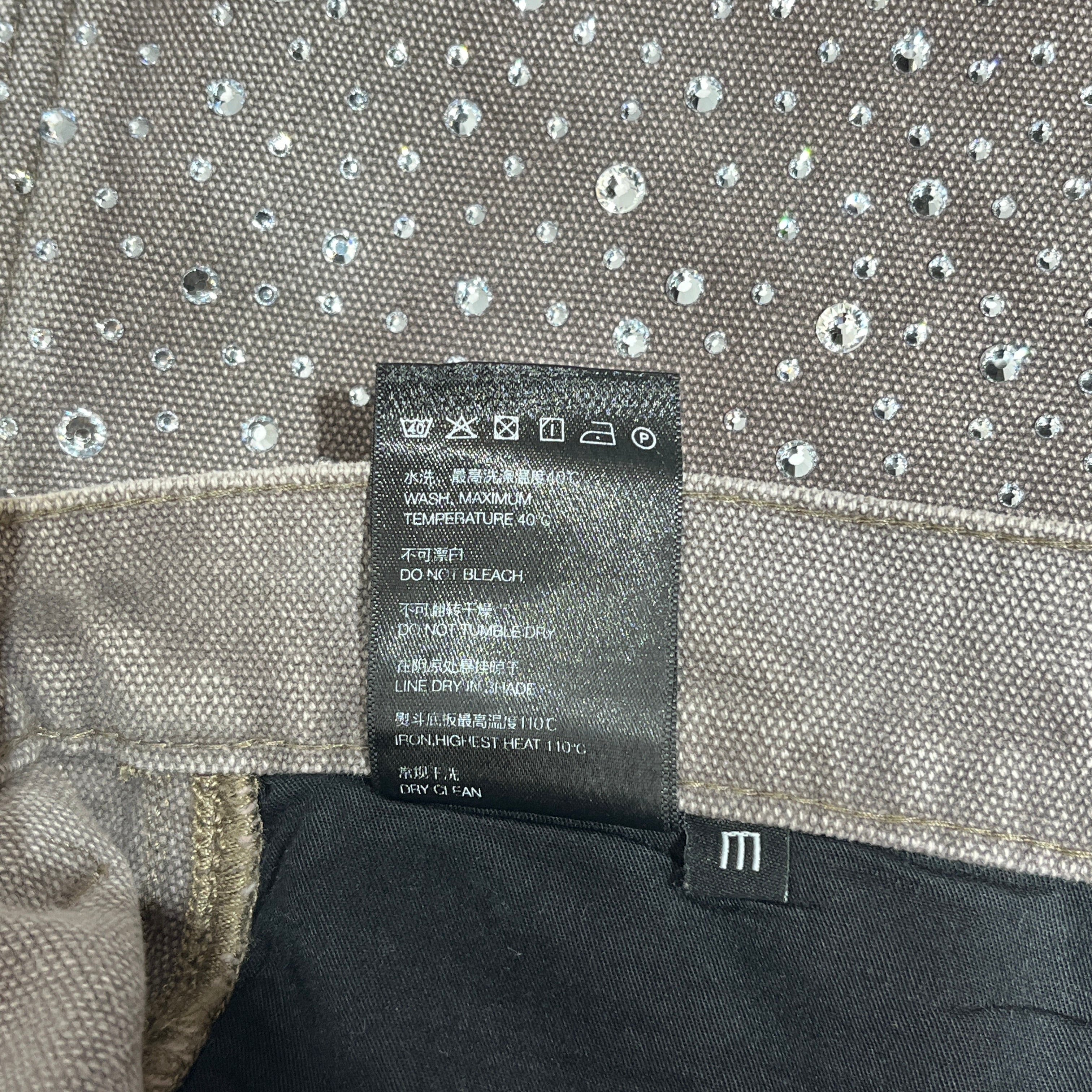 Birth of Royal Child/Shorts/M/Cotton/KHK/Rhine Stone Doubleknee Shorts view 4