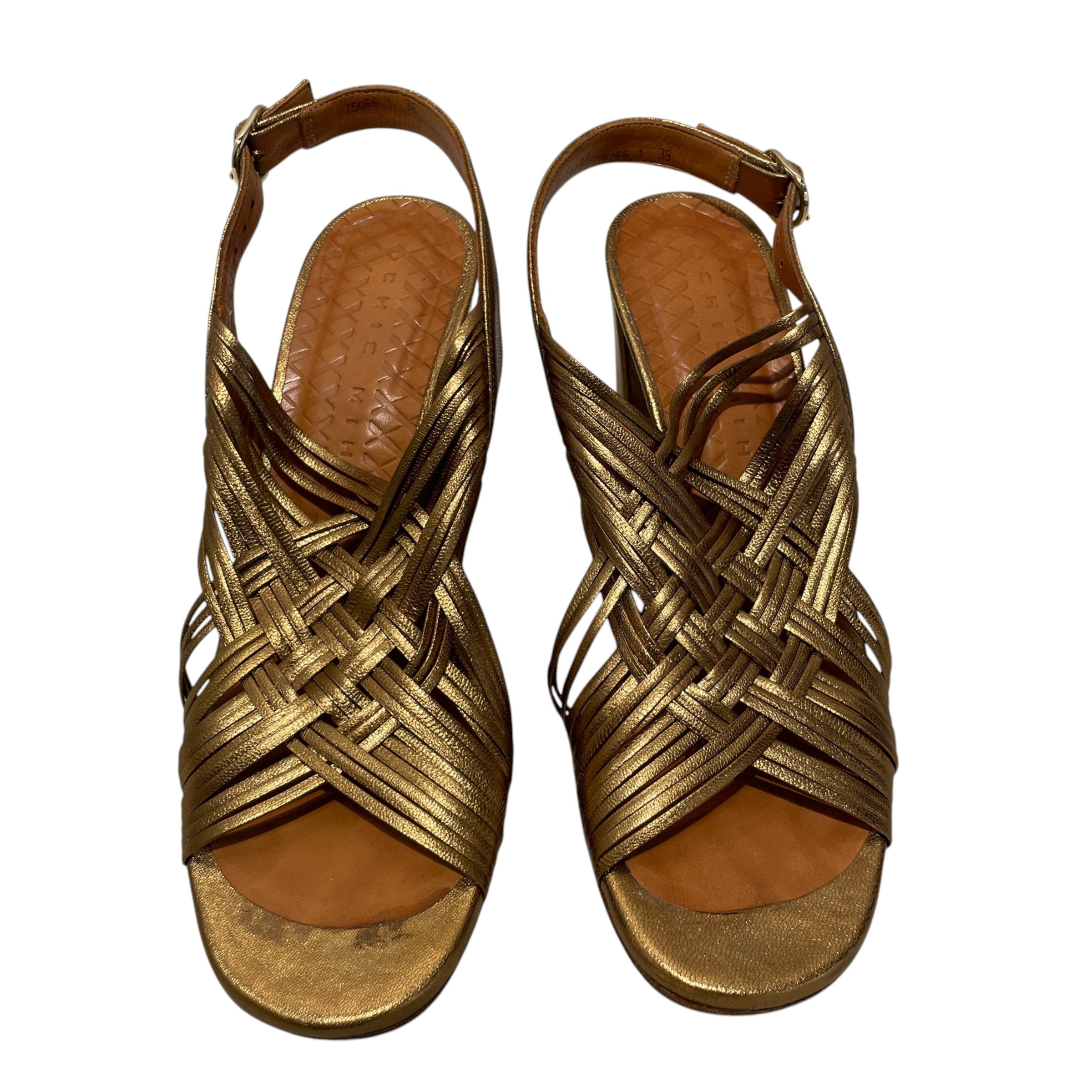 CHIC MIHARA/Heels/US 7/Leather/GLD/CHIC MIHARA GOLD view 3