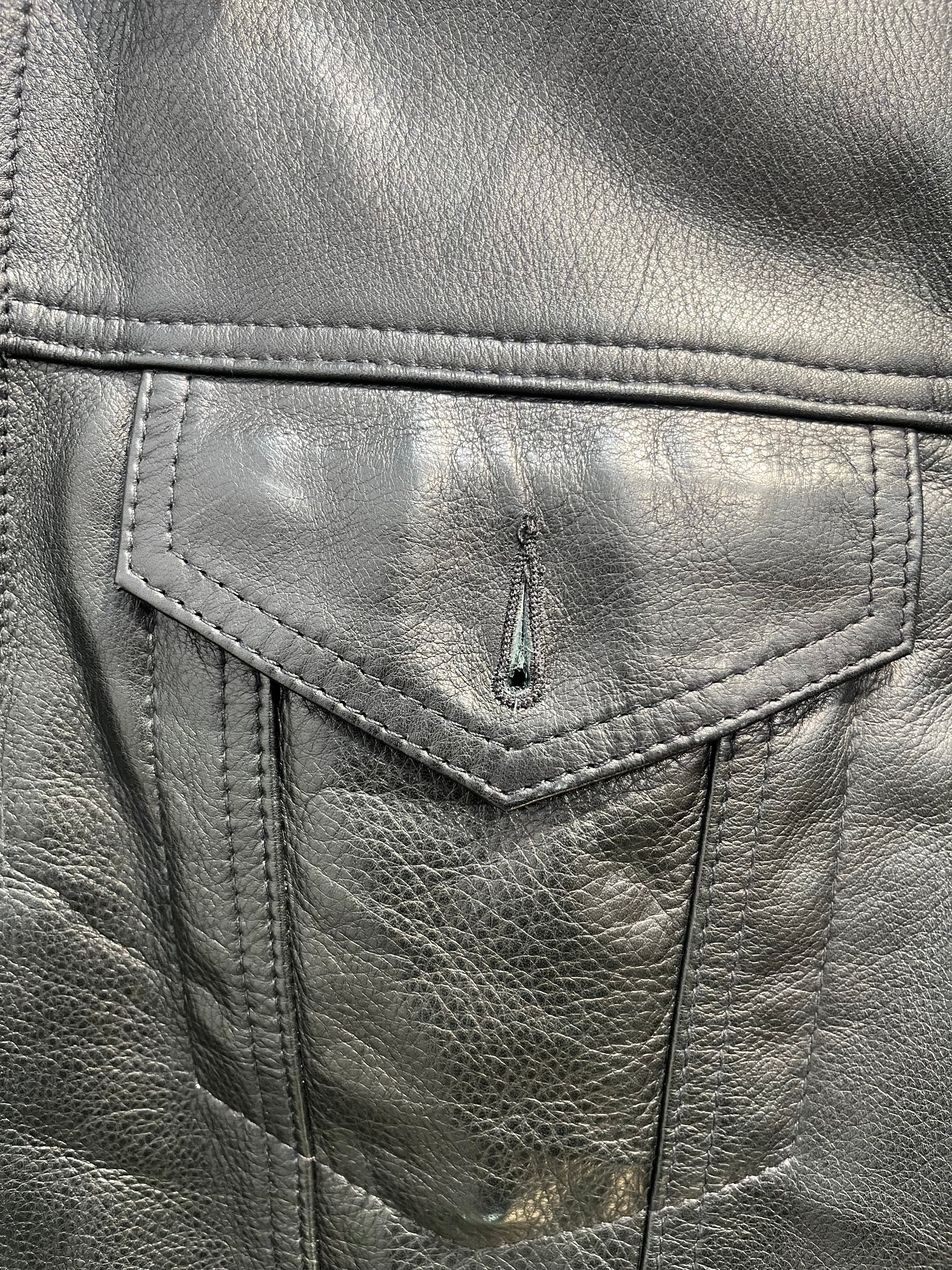 Schott/Leather Jkt/XL/Leather/BLK/ARROW SHACKET POCKETS view 6