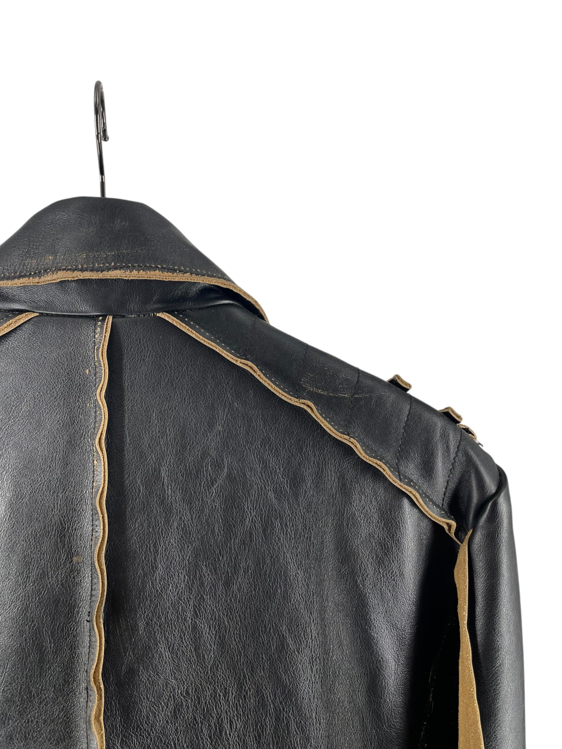 BALMAIN/Leather Jkt/52/Leather/BLK/TD174LC04 AGED BIKER view 4