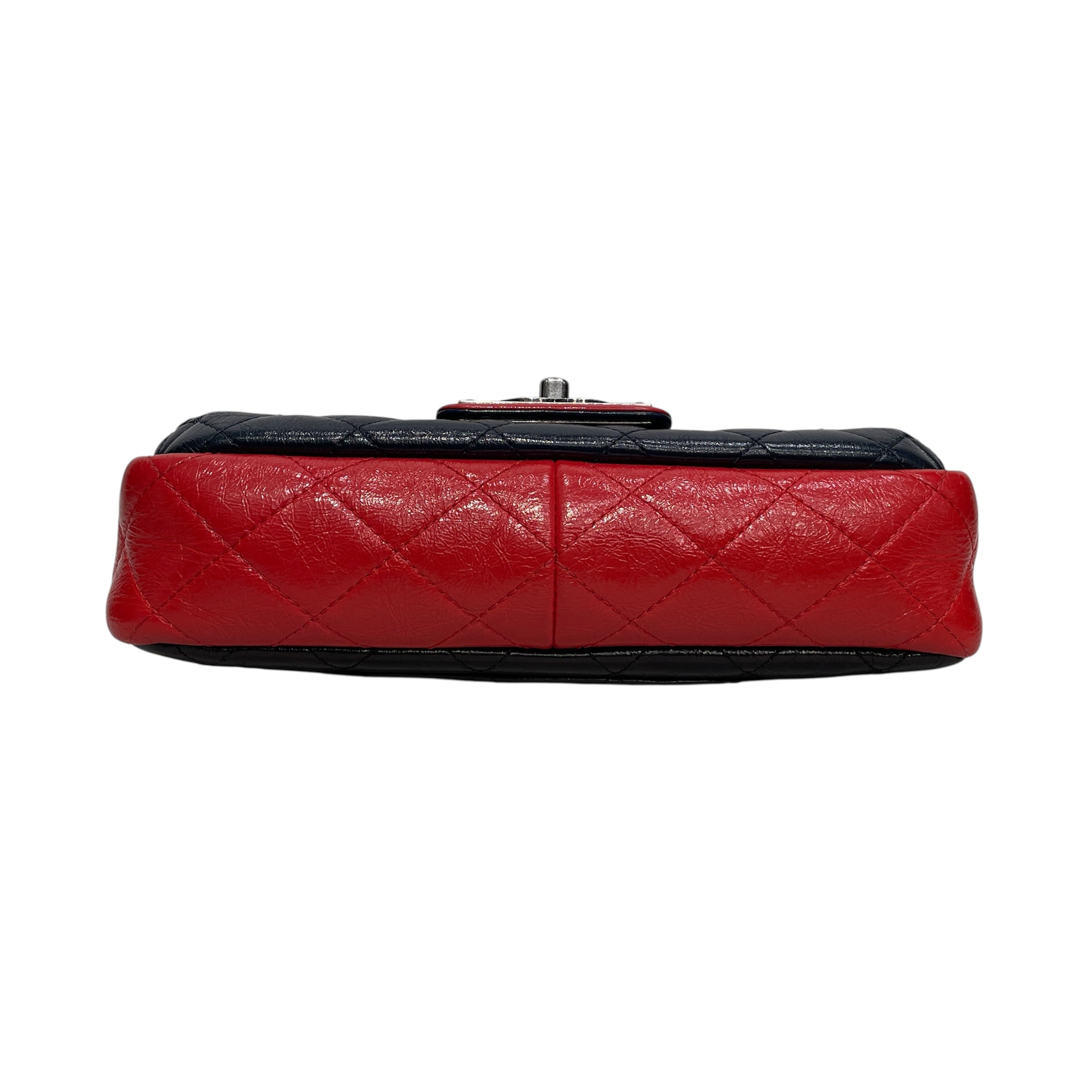 CHANEL/Cross Body Bag/Leather/MLT/21935526 CLASSIC BLK/NVY/RED view 3