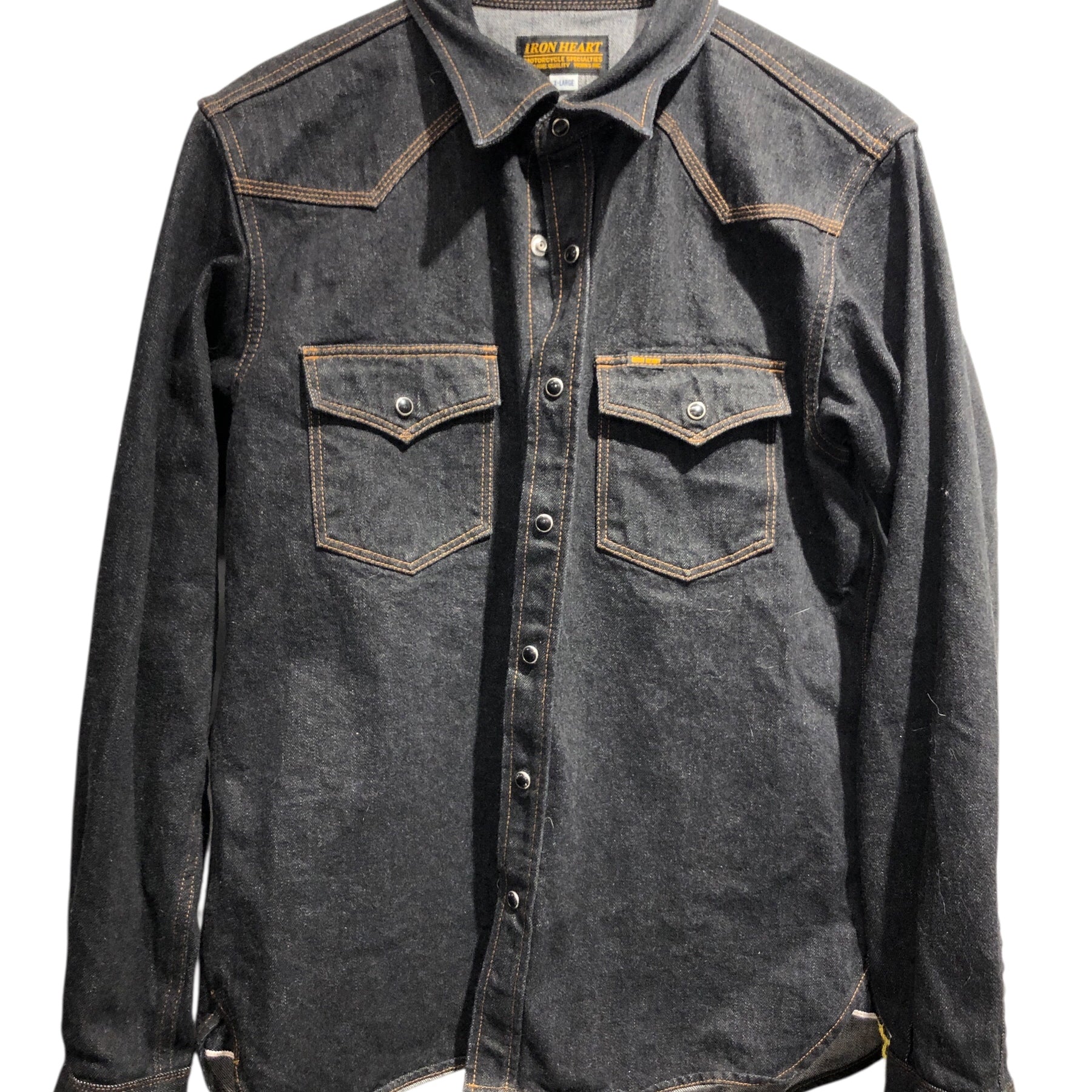 IRON HEART/LS Shirt/XL/Cotton/IDG/
