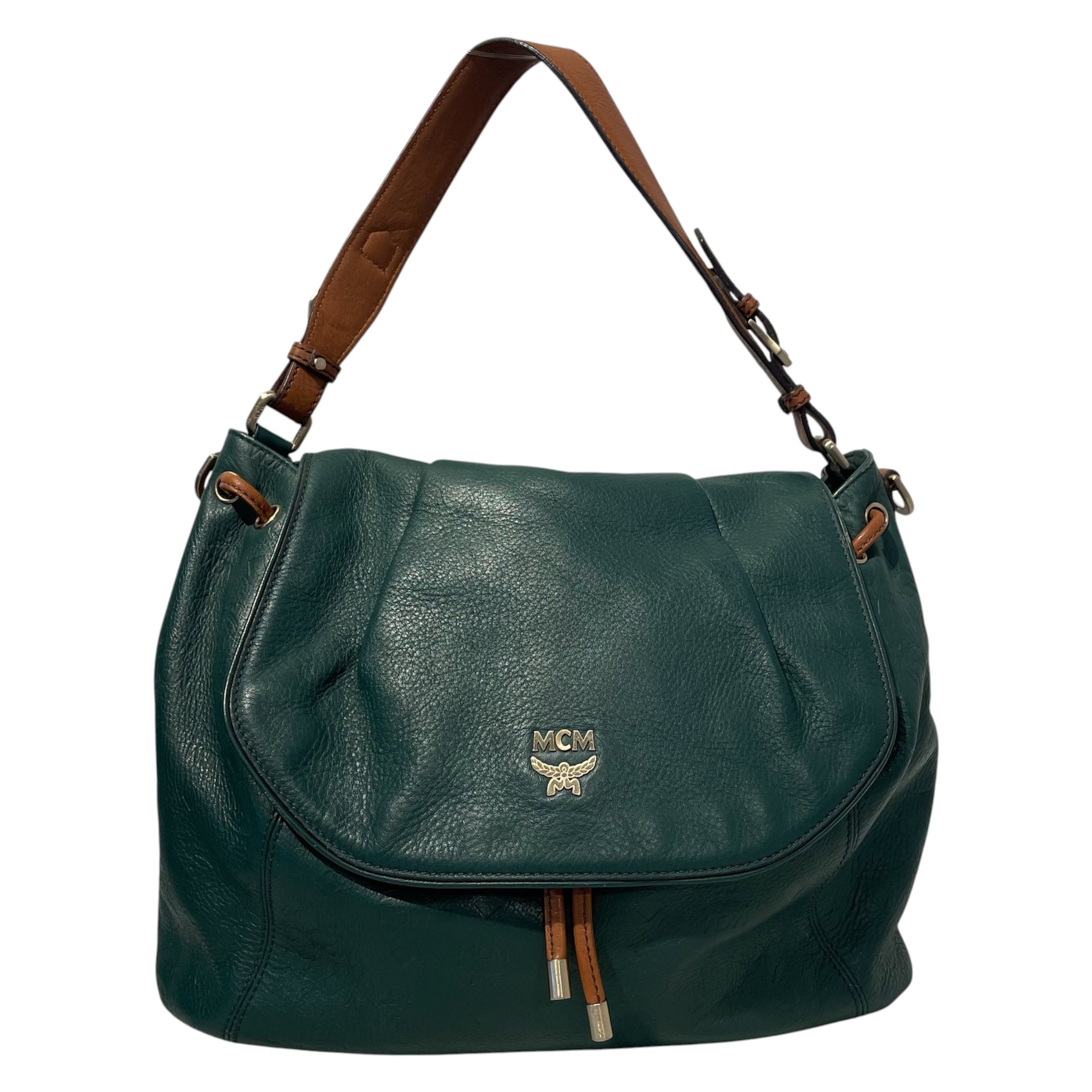 MCM/Cross Body Bag/Monogram/Leather/GRN/Q5953 view 1