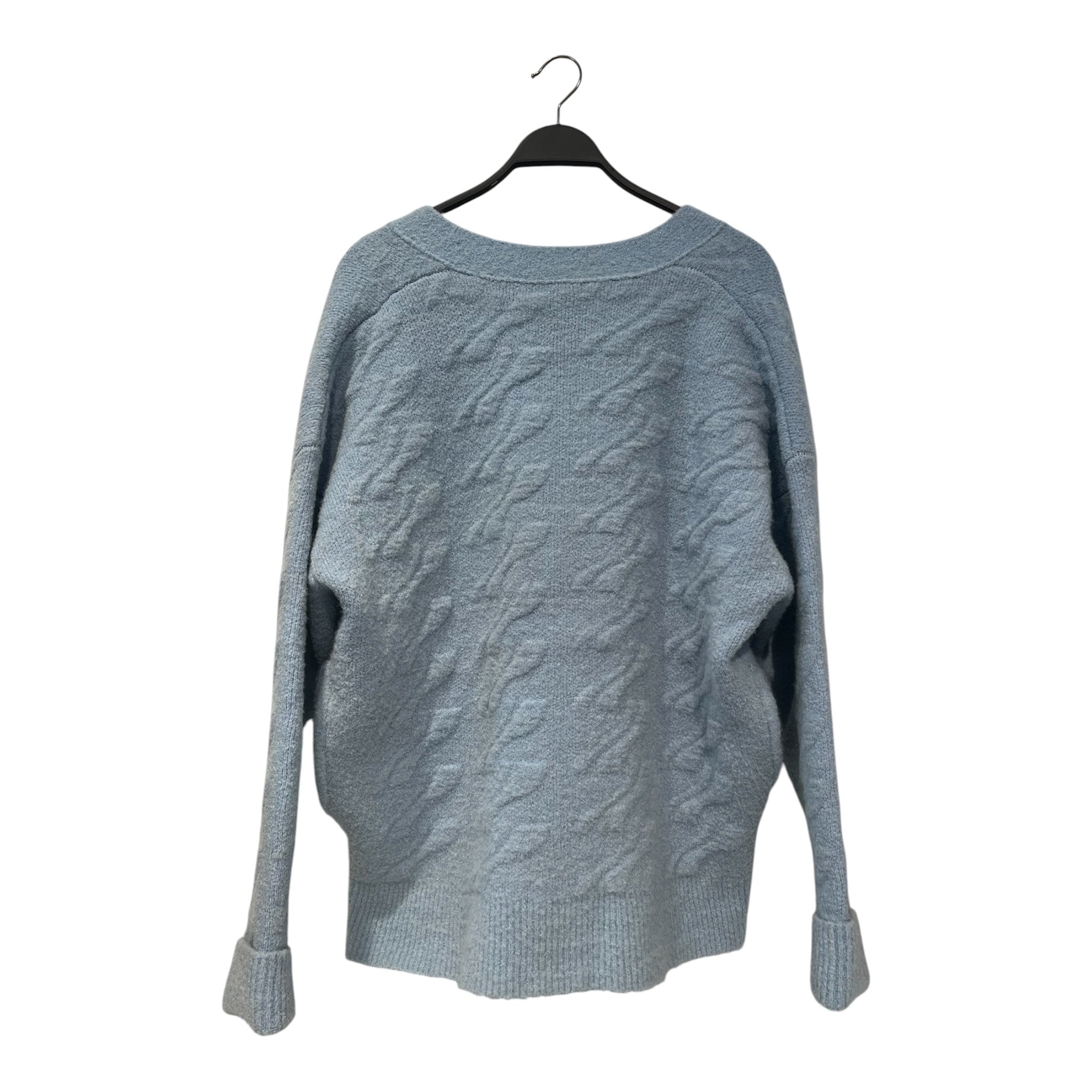 WE11DONE/Heavy Cardigan/L/Wool/BLU/ view 2