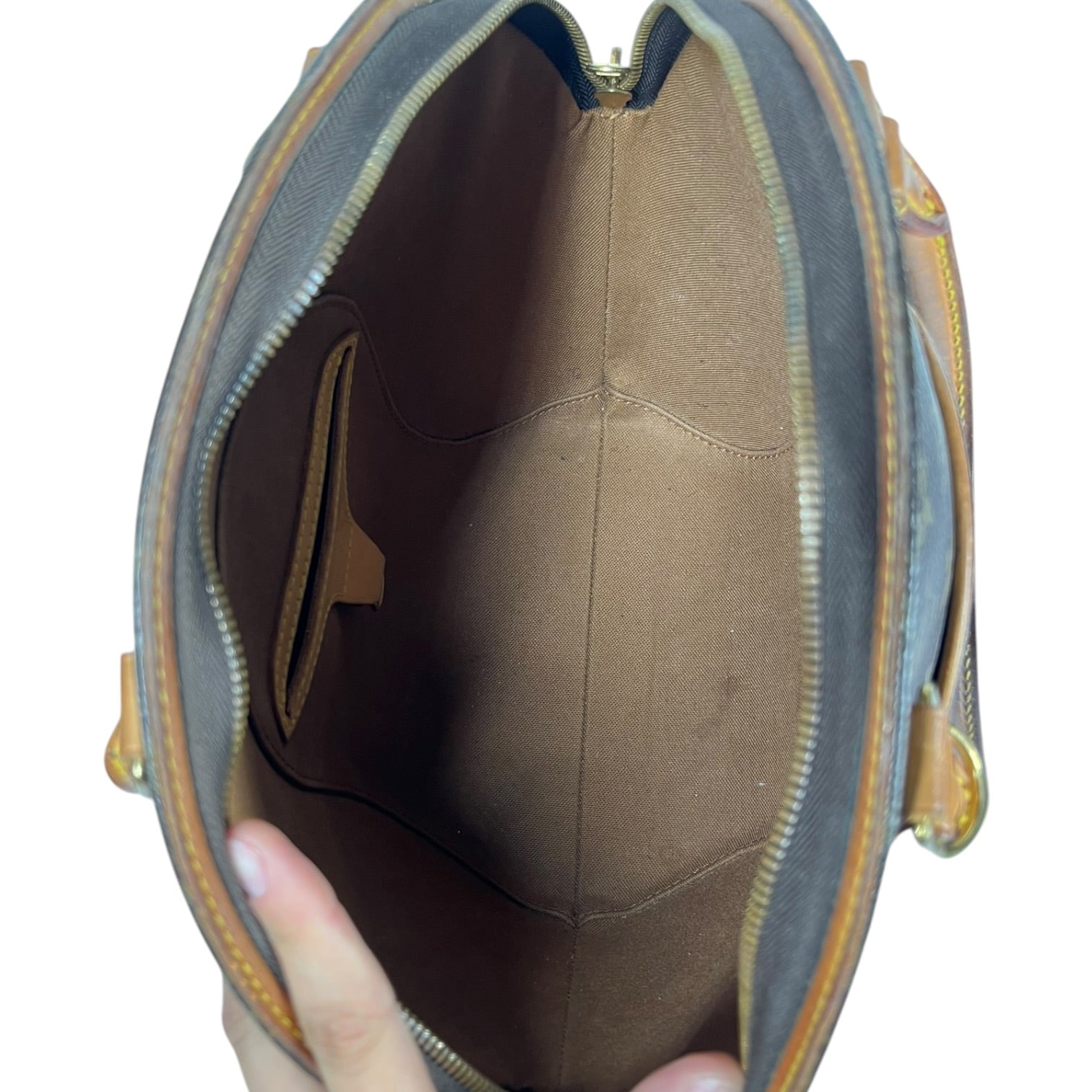 LOUIS VUITTON/Hand Bag/Monogram/Leather/CML/Vintage Ellipse Bowling Bag view 3