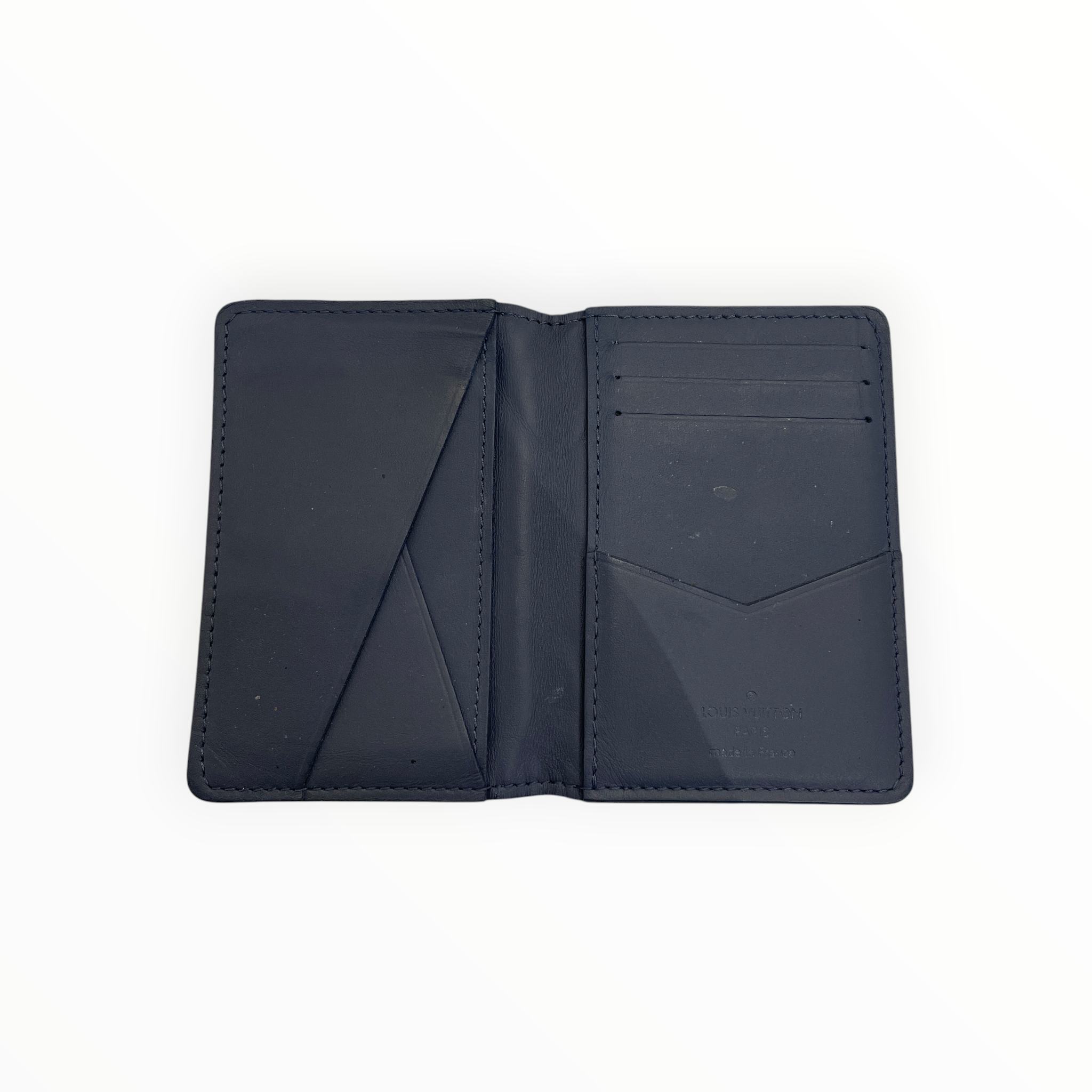 LOUIS VUITTON/Bifold Wallet/Monogram/Leather/NVY/M's/shadow view 3