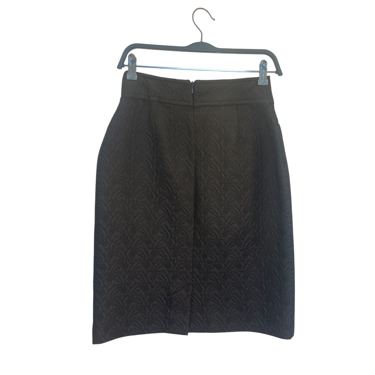 DRIES VAN NOTEN/Skirt/38/Floral Pattern/Wool/BLK/Midi Length/ view 2