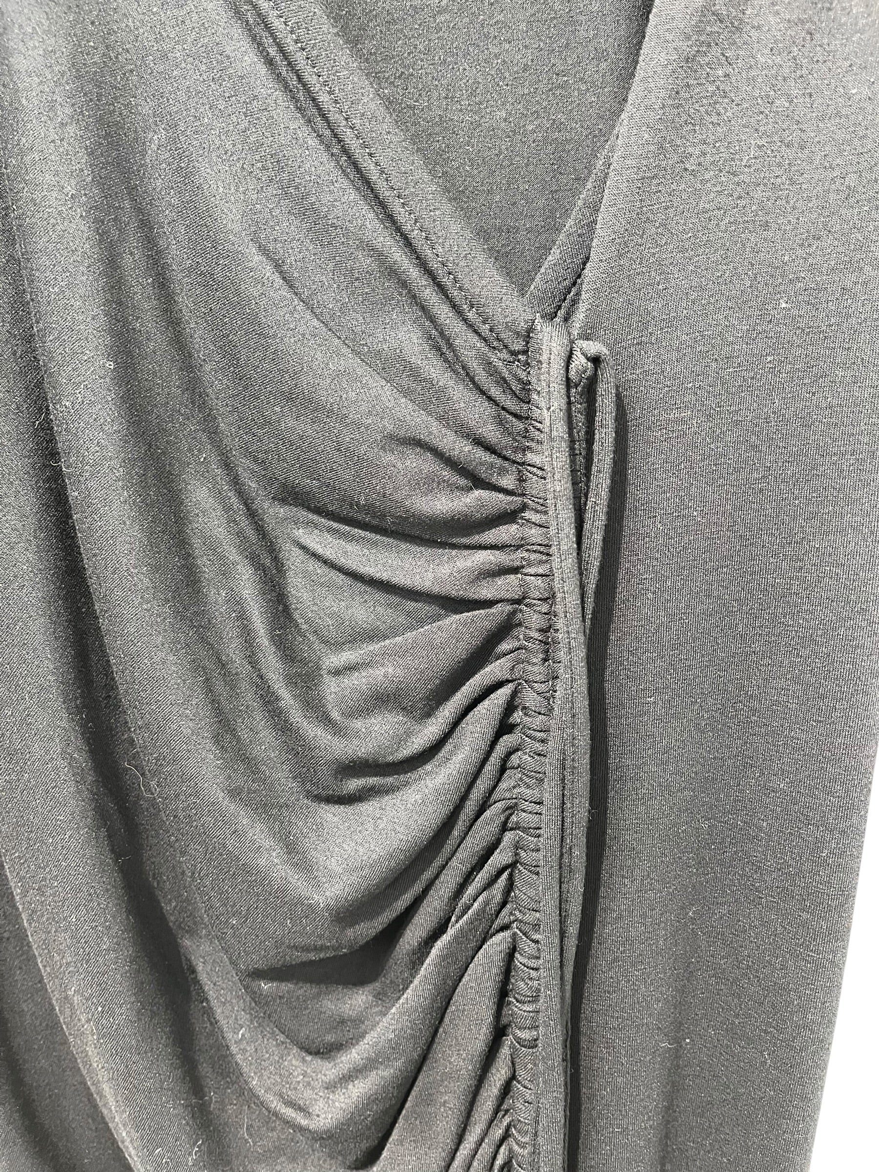 Maison Martin Margiela/LS Dress/44/Cotton/BLK/ASYM TIE FRONT view 5