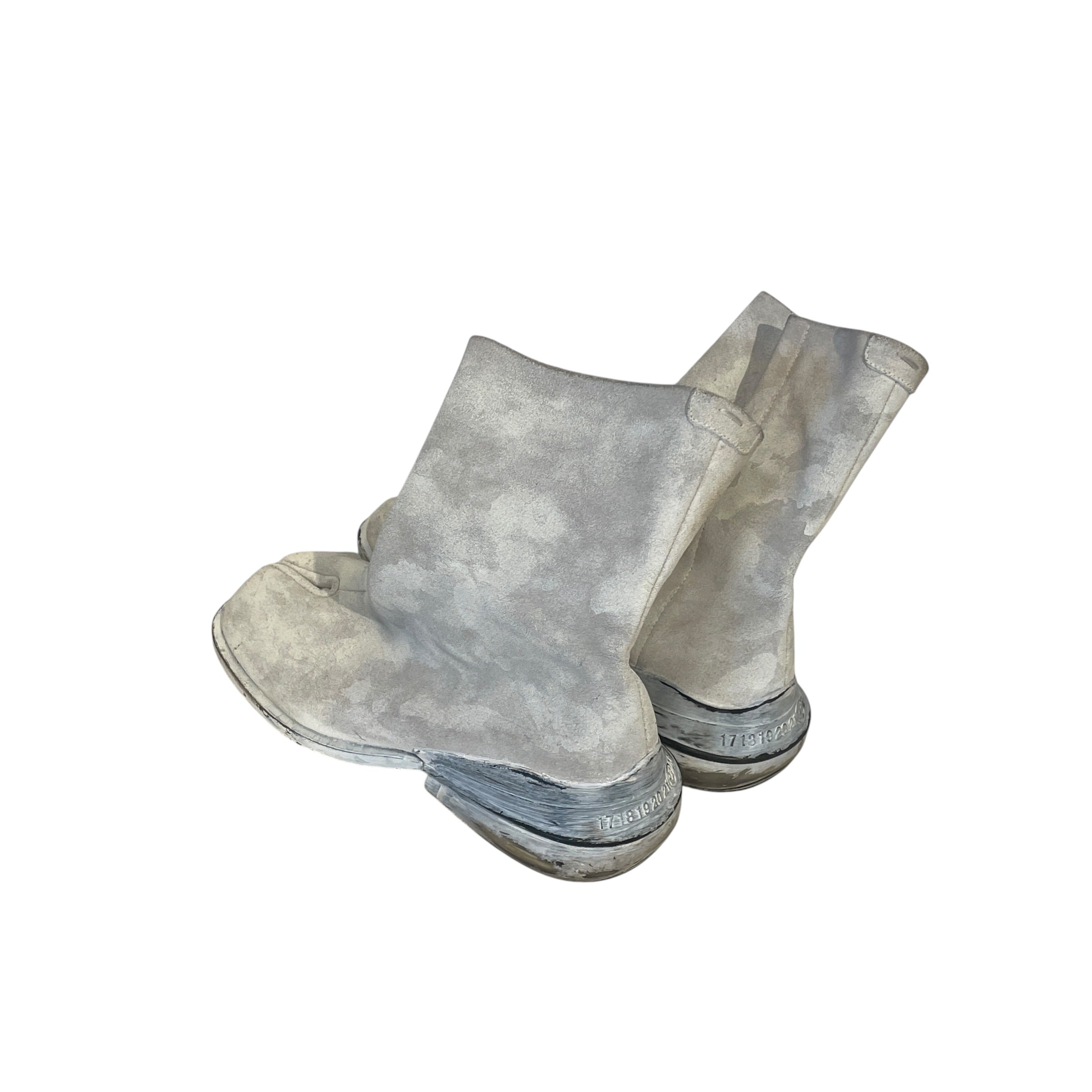 Maison Margiela/Boots/EU 38/Leather/GRY/PAINTED TABI BOOTS view 6