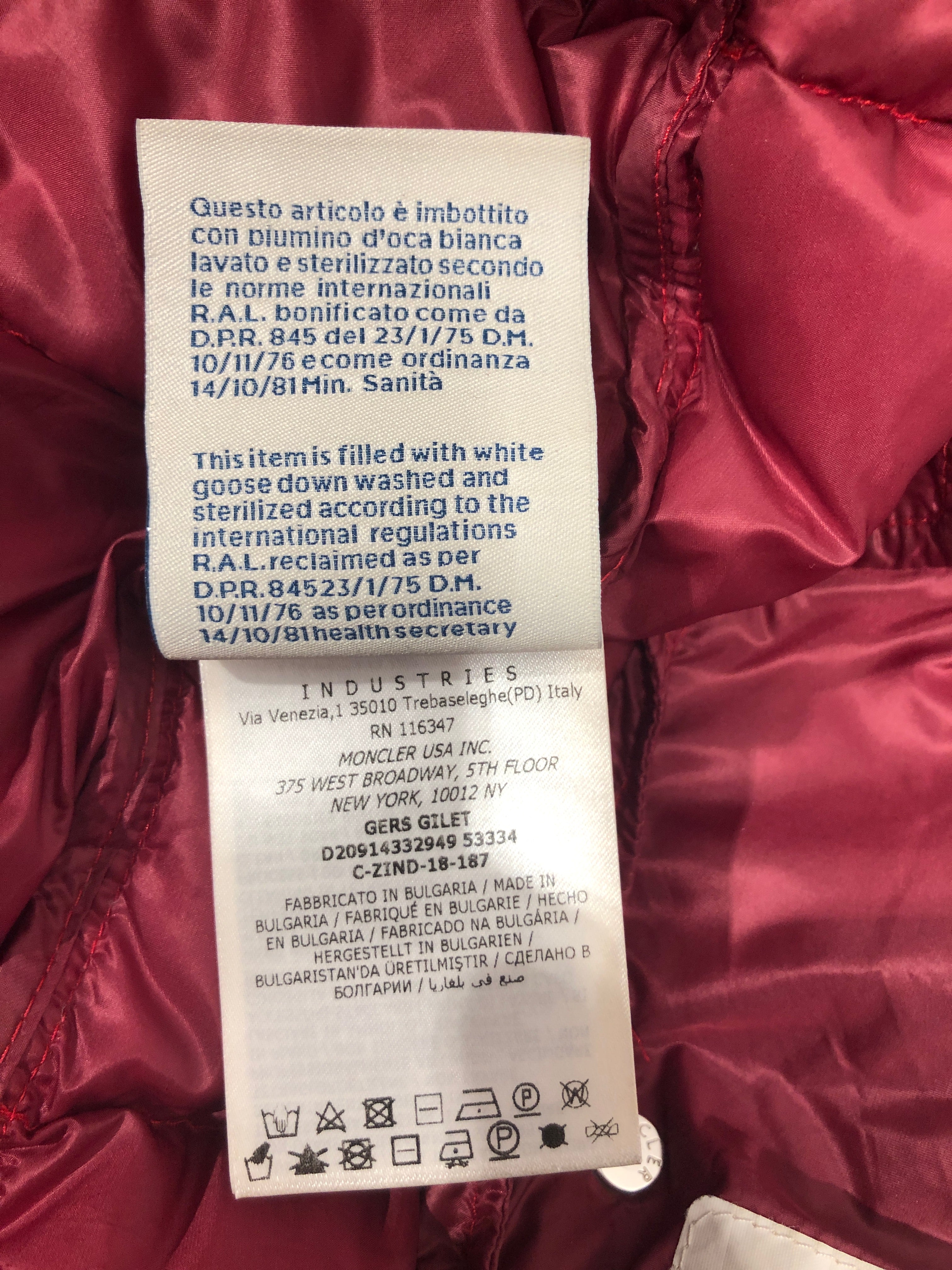 MONCLER/Puffer Vest/M/Polyester/RED/Hooded Puffer Vest view 8