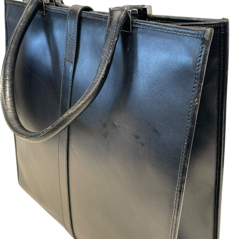 GUCCI/Hand Bag/Leather/BLK/Interlocking G