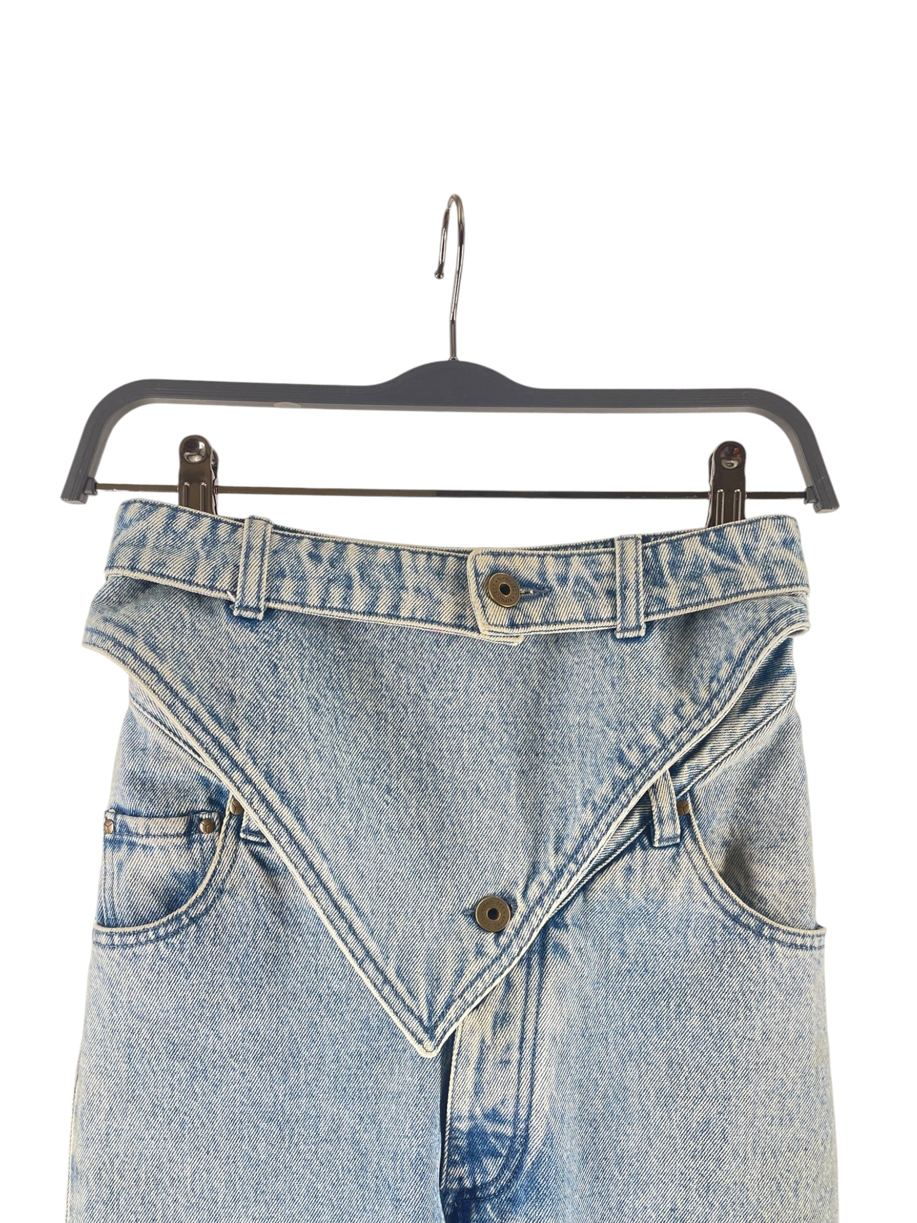 Y/PROJECT/Bottoms/25/Cotton/IDG/Button Fly/Y-PROJECT HIGHRISE V SHAPE JEA view 3