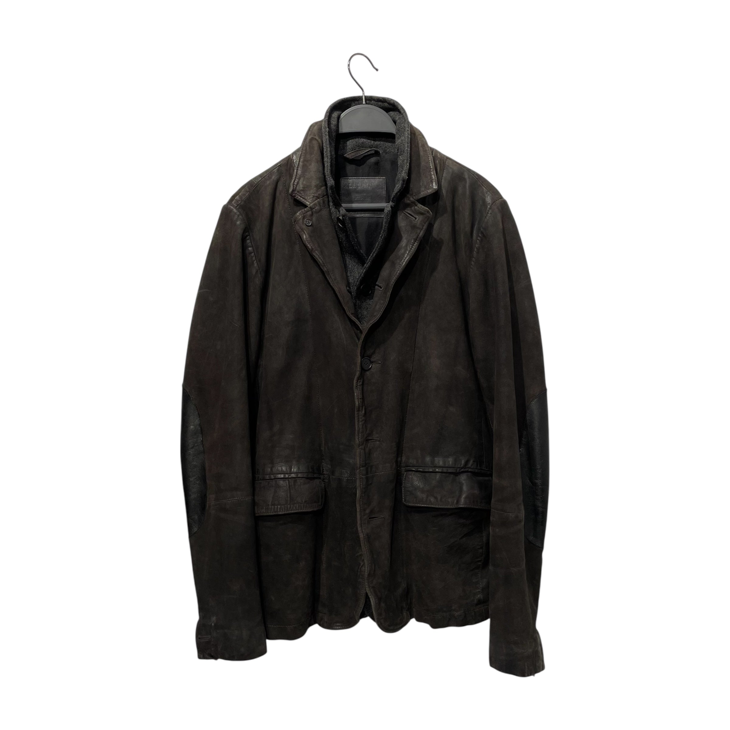 ALLSAINTS/Jacket/M/Suede/BRW/survey waxed suede double laye view 1